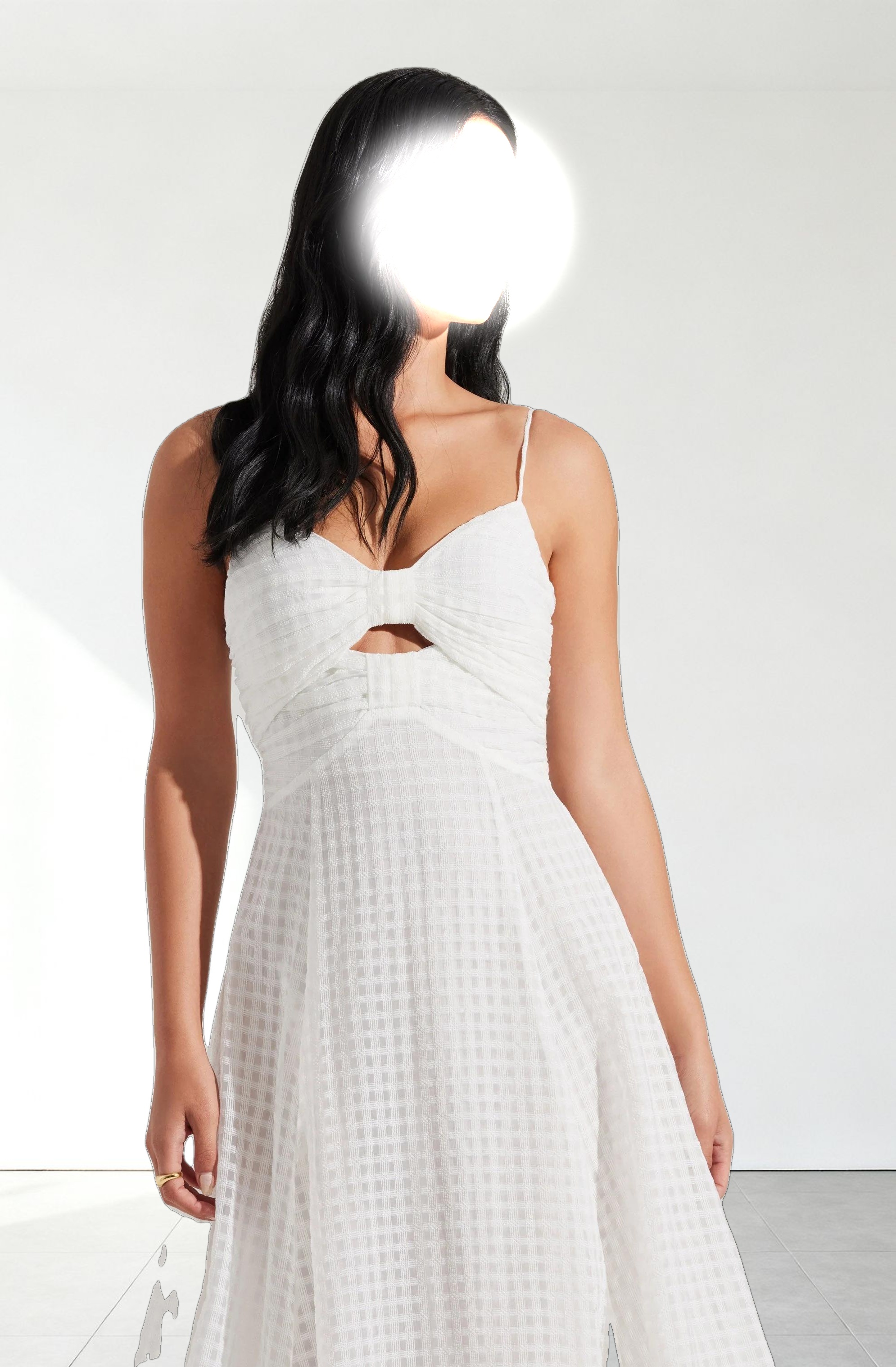 Celina Checkered Midi Dress