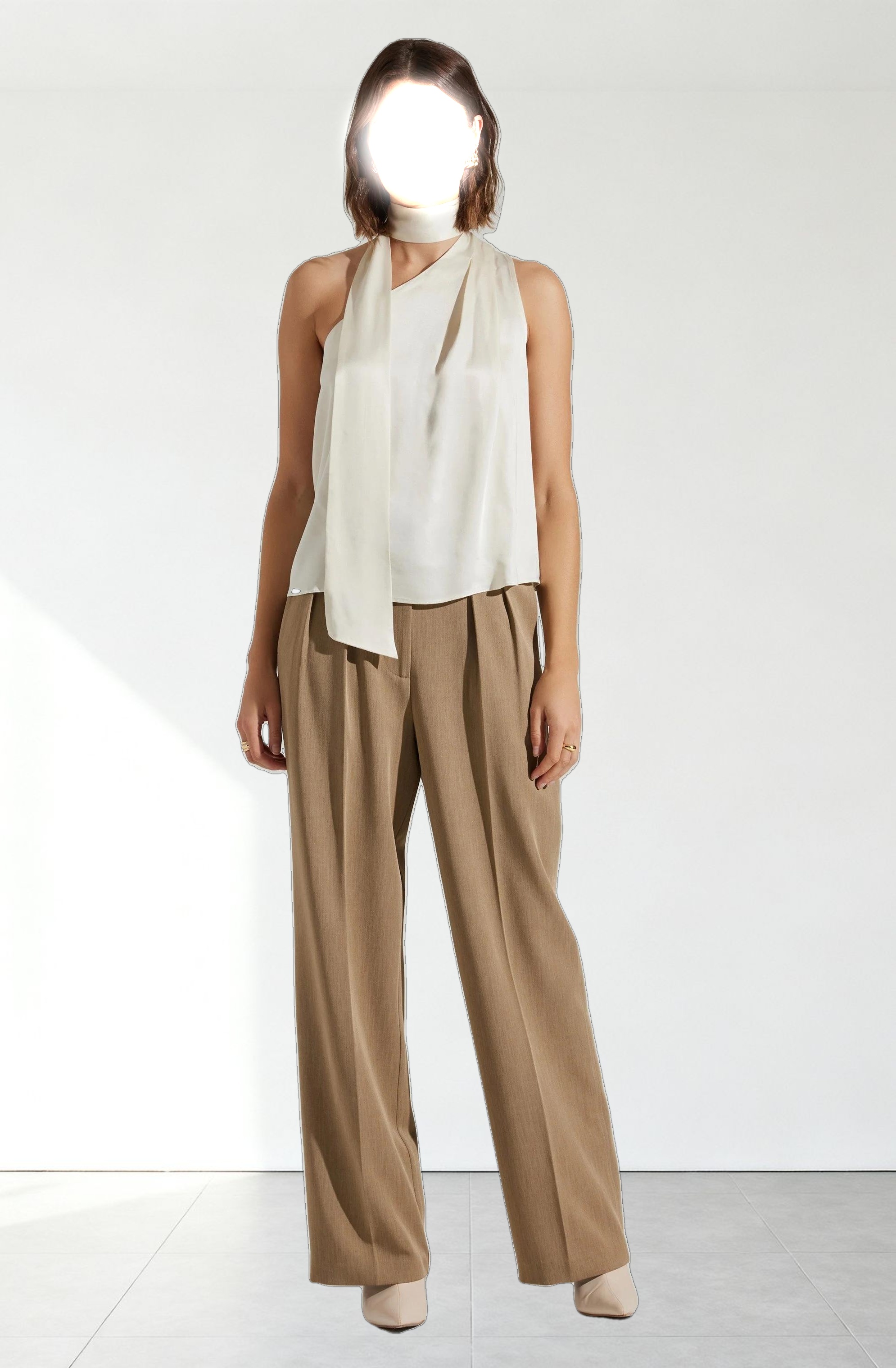 Partia Scarf Detail Asymmetric Top