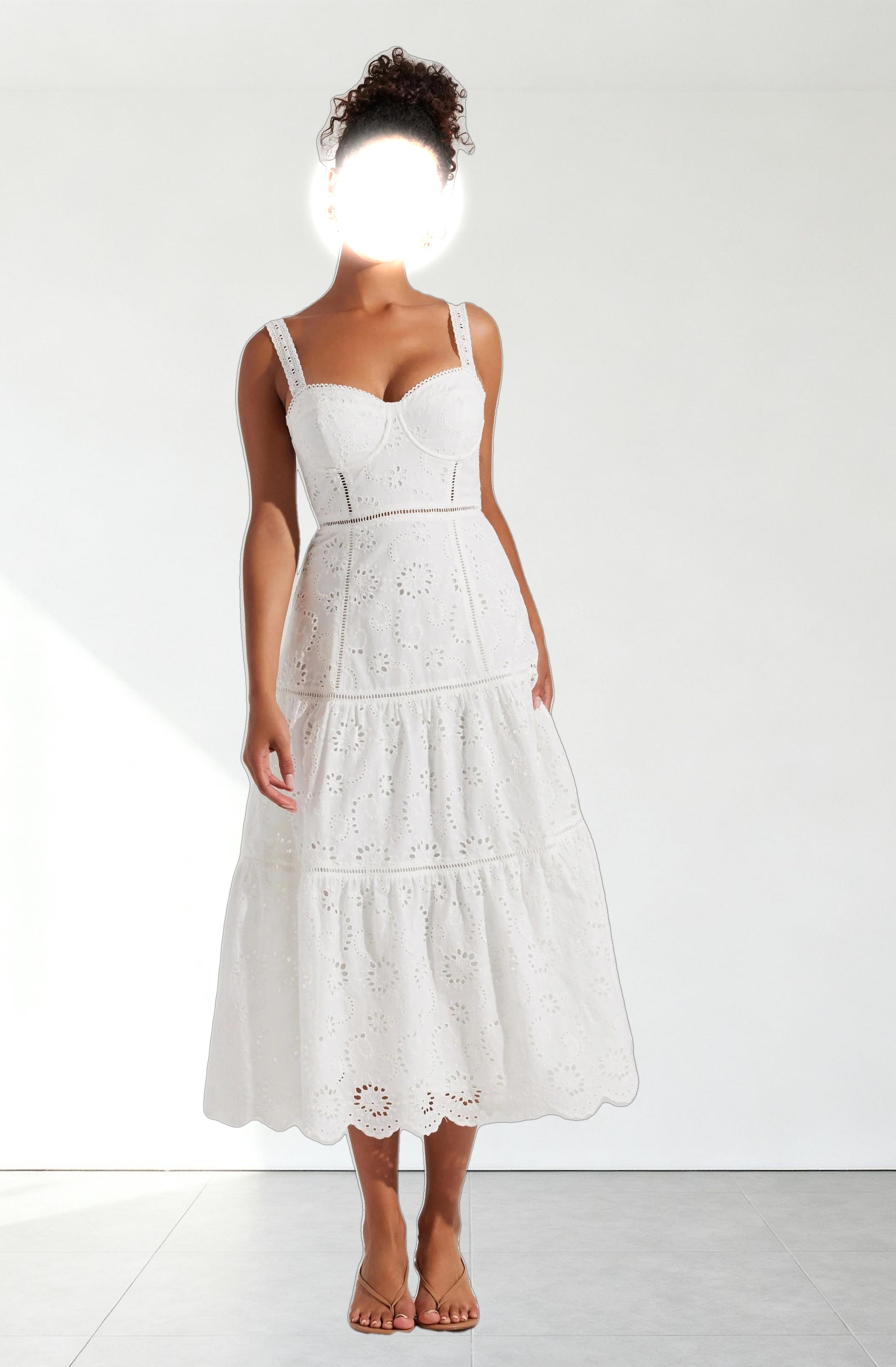 Pellagia Eyelet Midi Dress