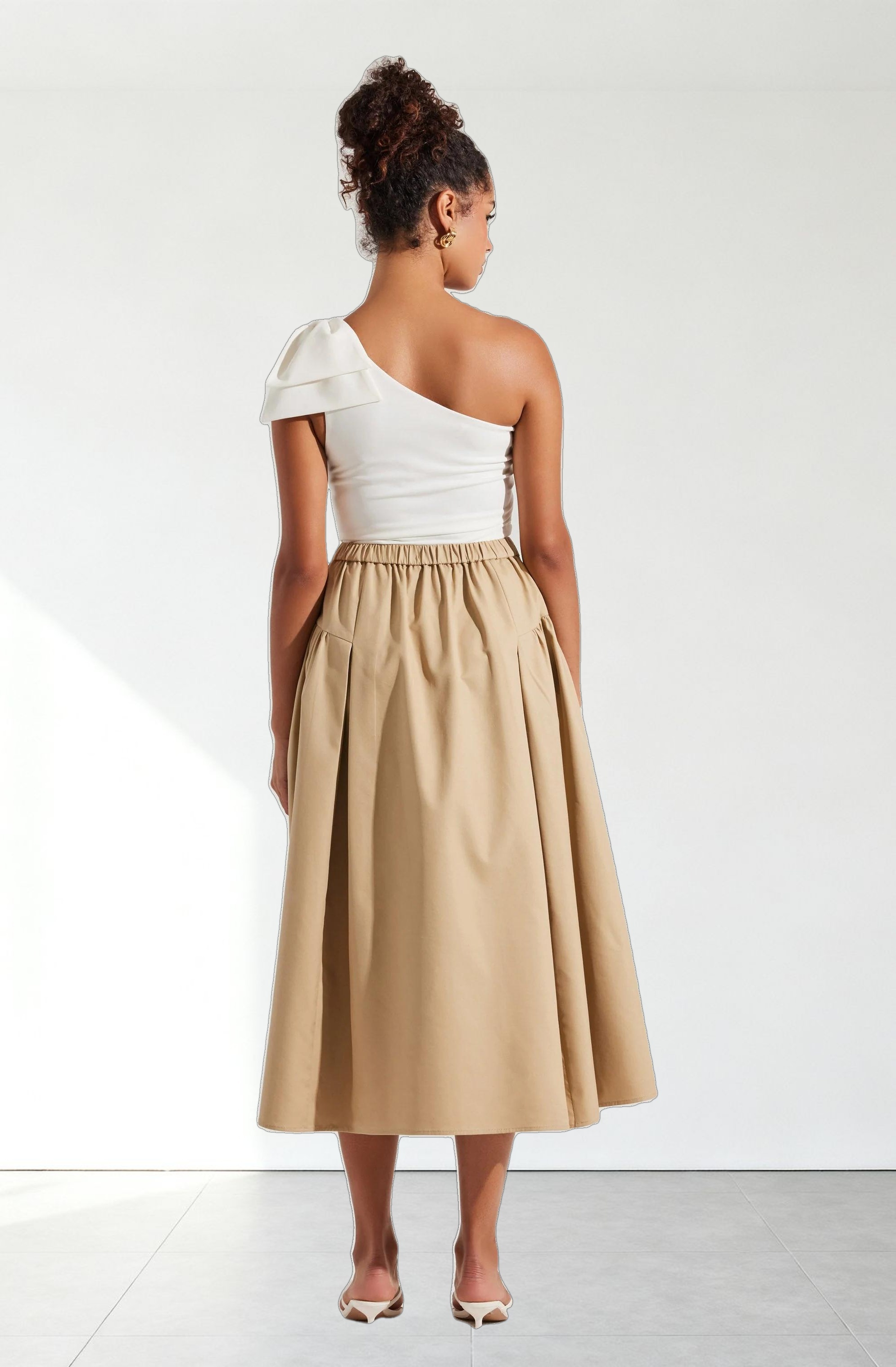 Jalessa One Shoulder Bow Bodysuit