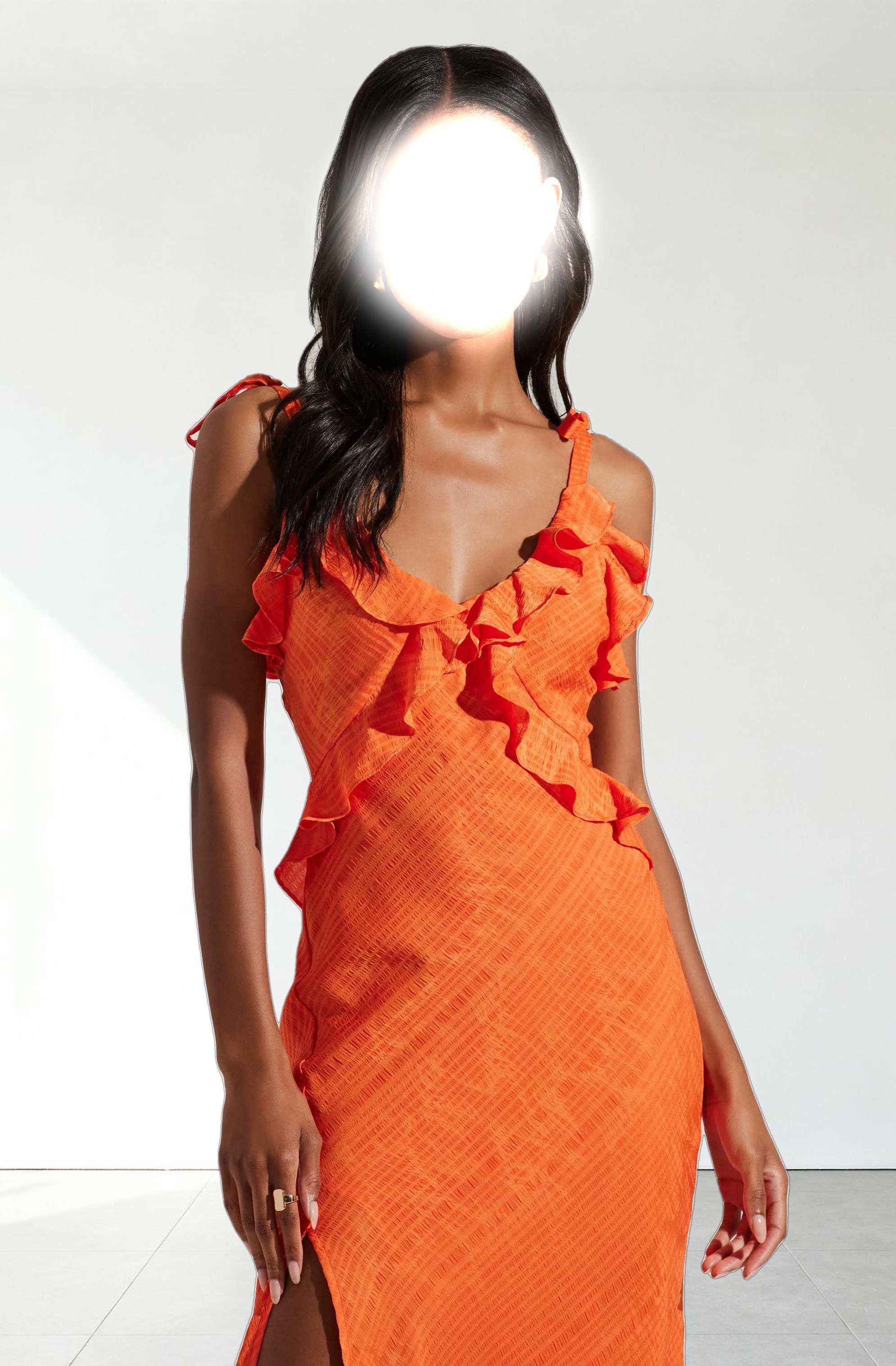 Sorbae Ruffle Maxi Dress