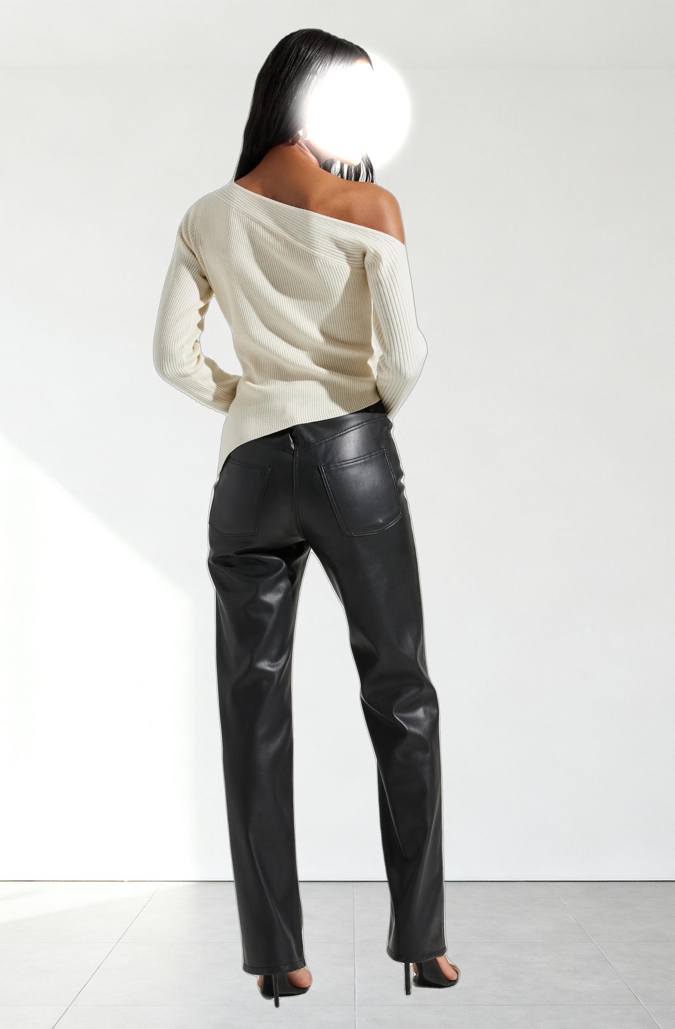 Aldari Off Shoulder Ribbed Sweater