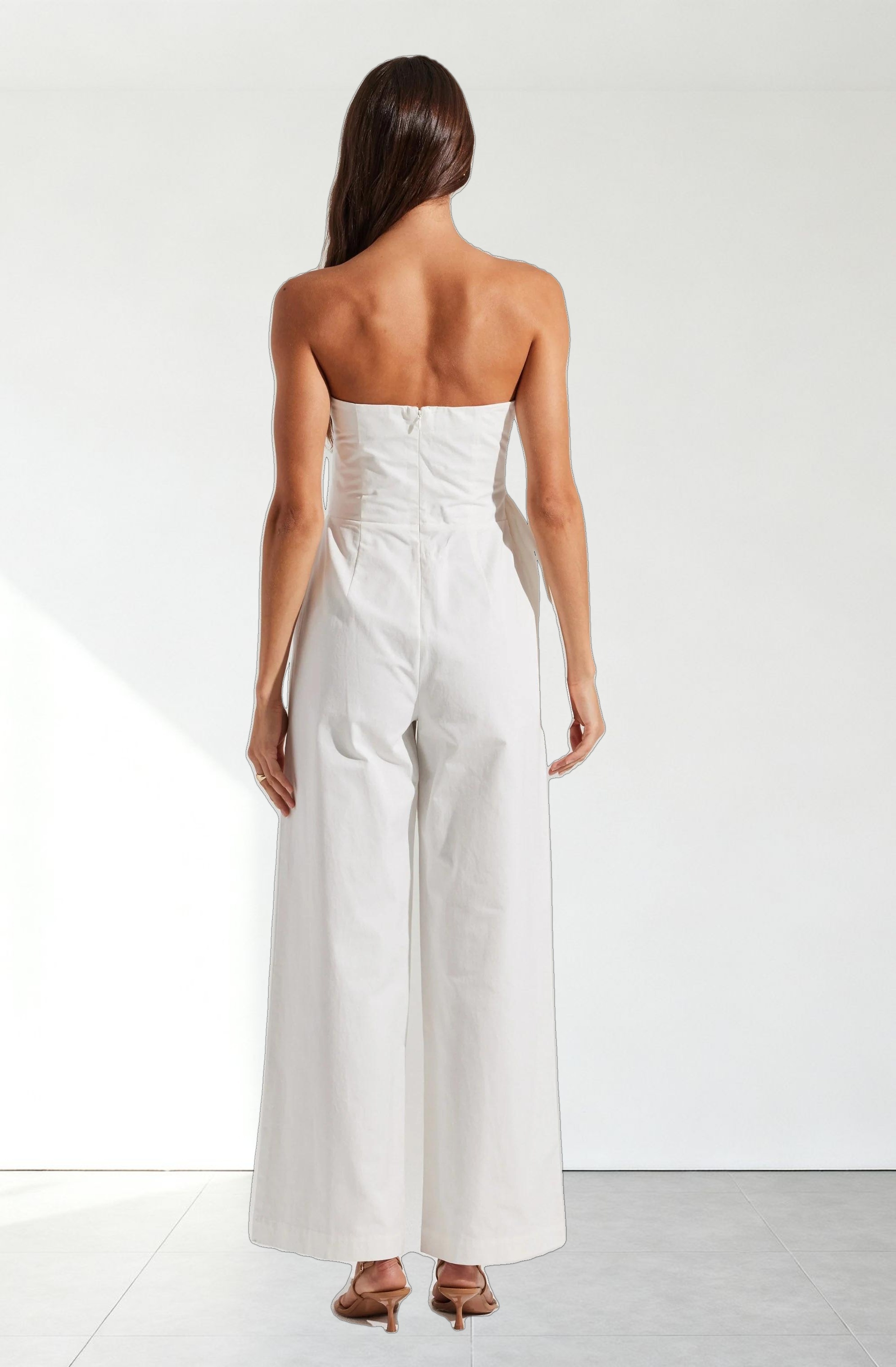 Maciel Strapless Pleated Jumpsuit