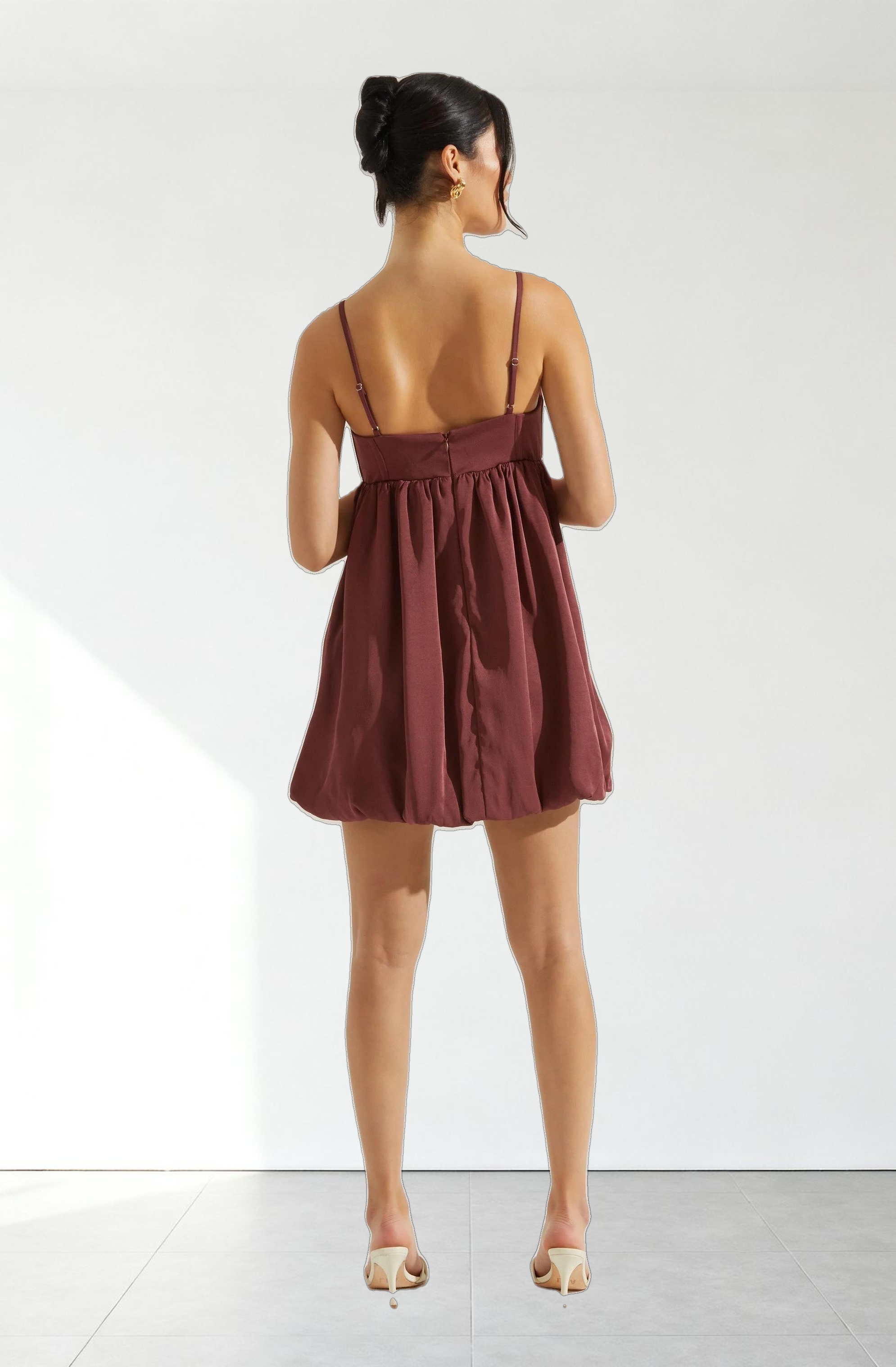 Bustier Bubble Hem Mini Dress