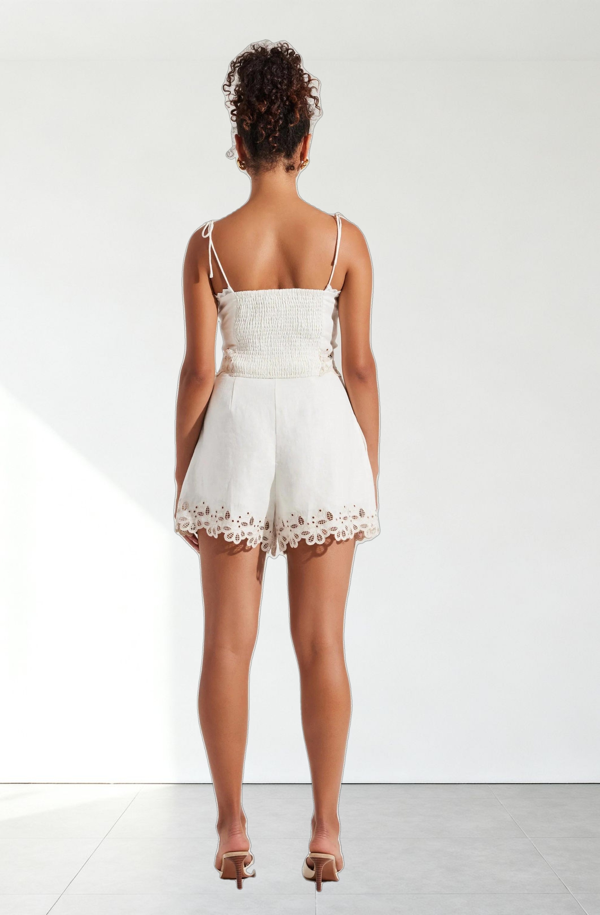 Kiya Linen Embroidered Top