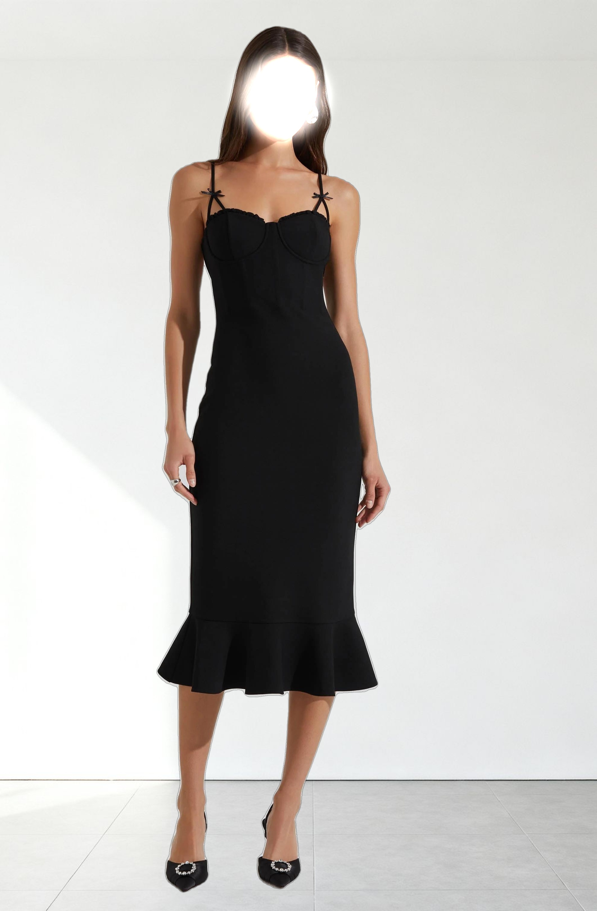 Adana Bow Detail Bustier Dress