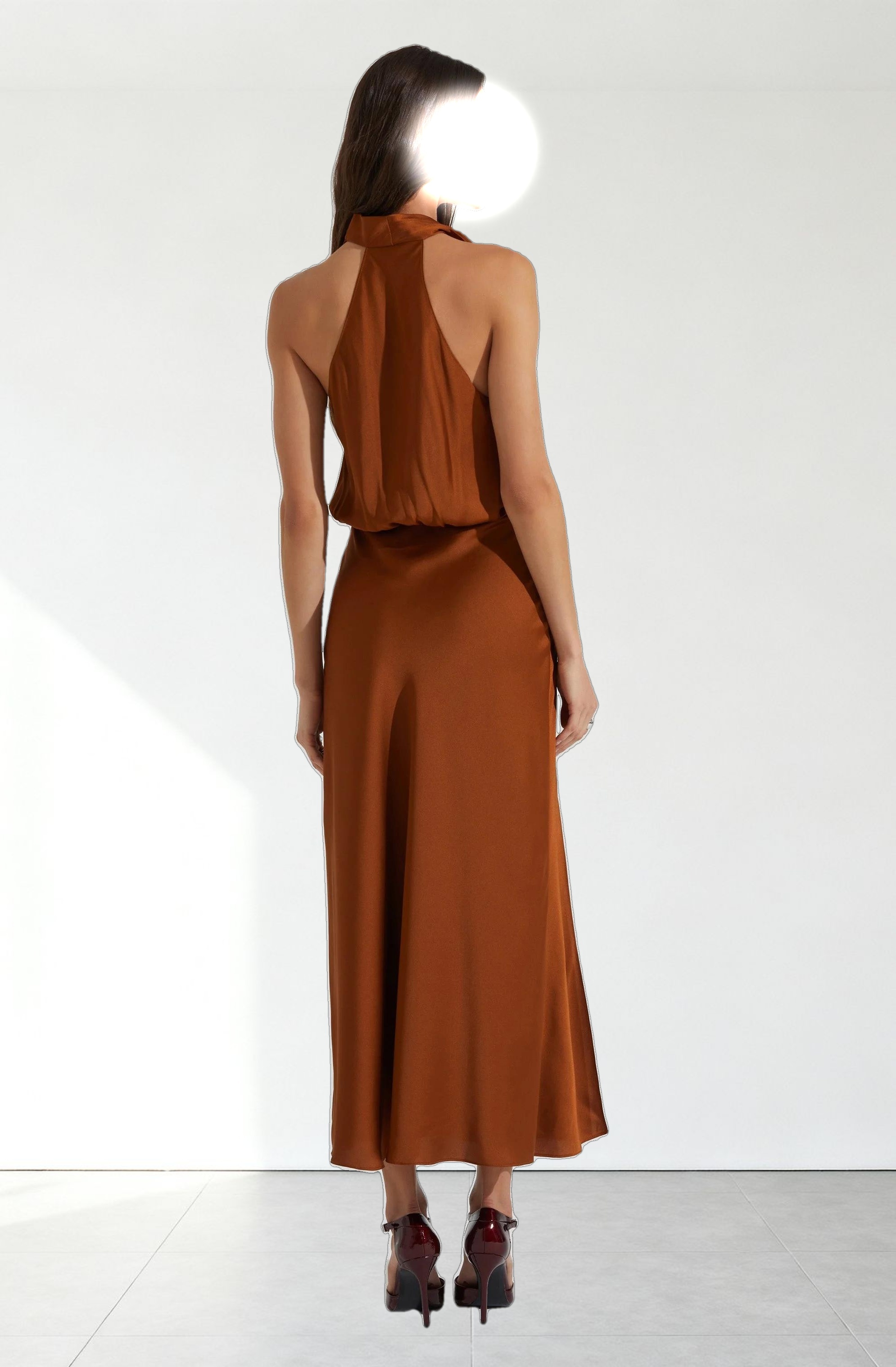 Jelyn Satin Midi Dress