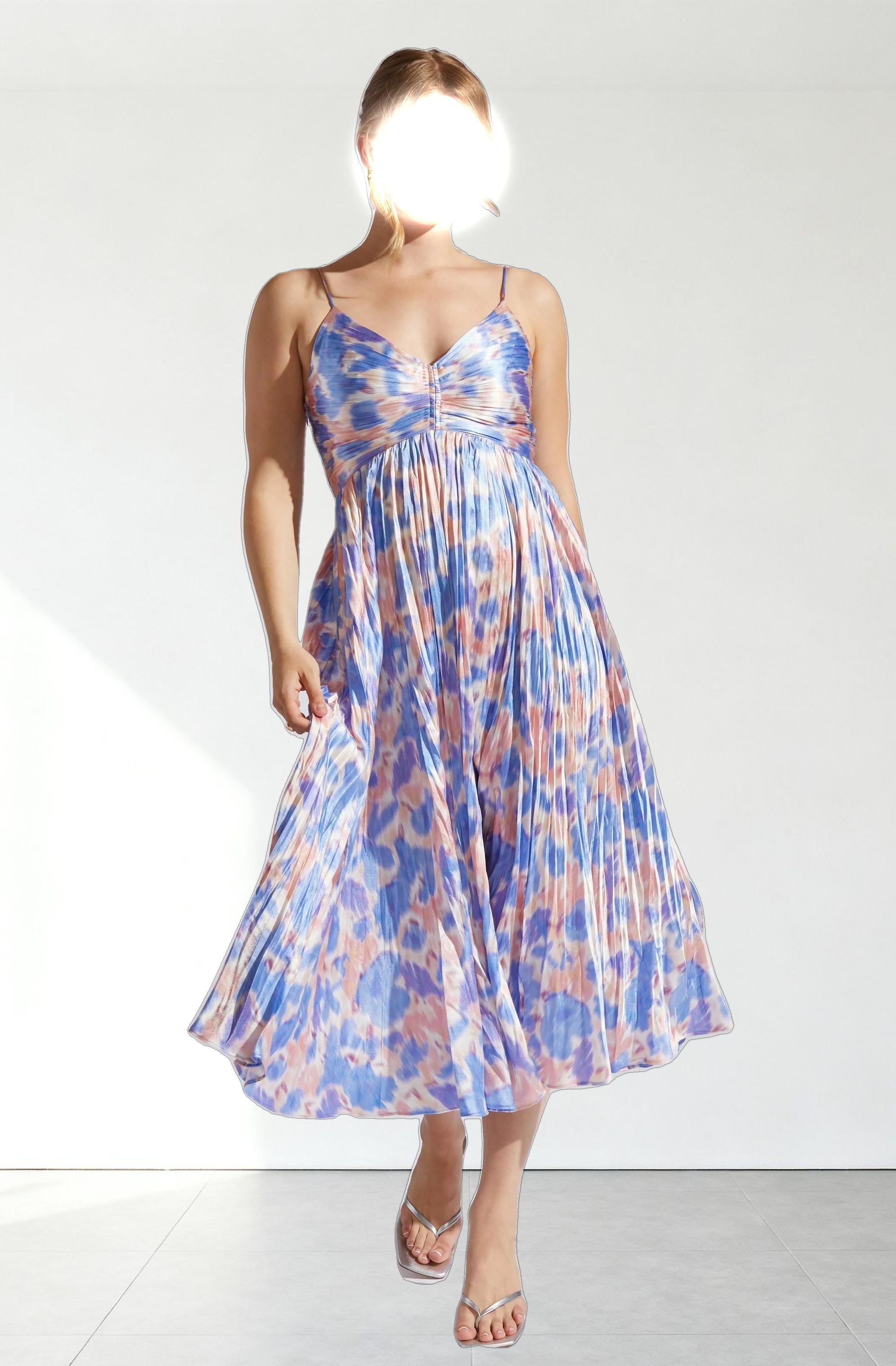 Maeve Pleated Midi Dress