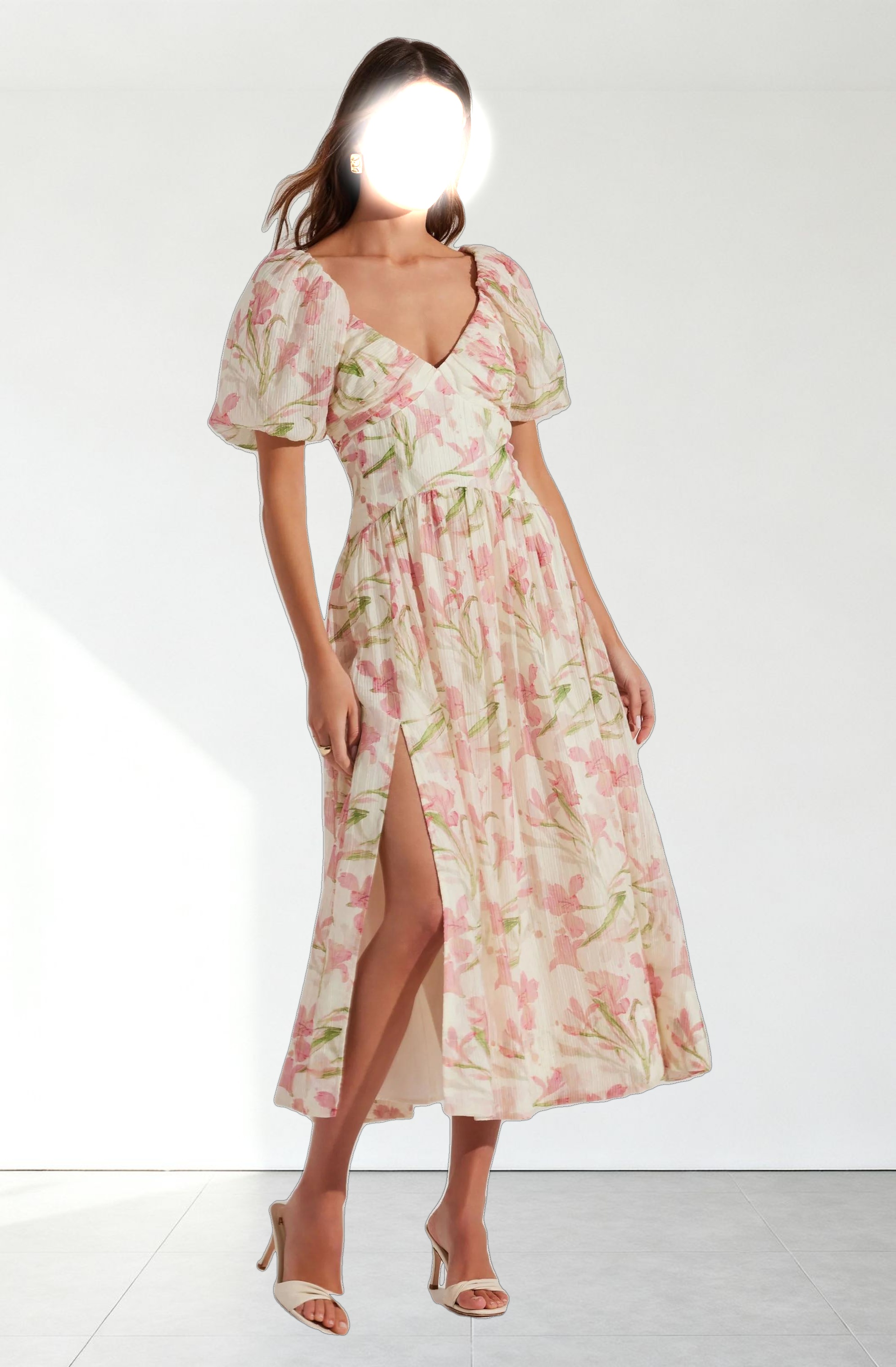 Sasilia Floral Puff Sleeve Dress