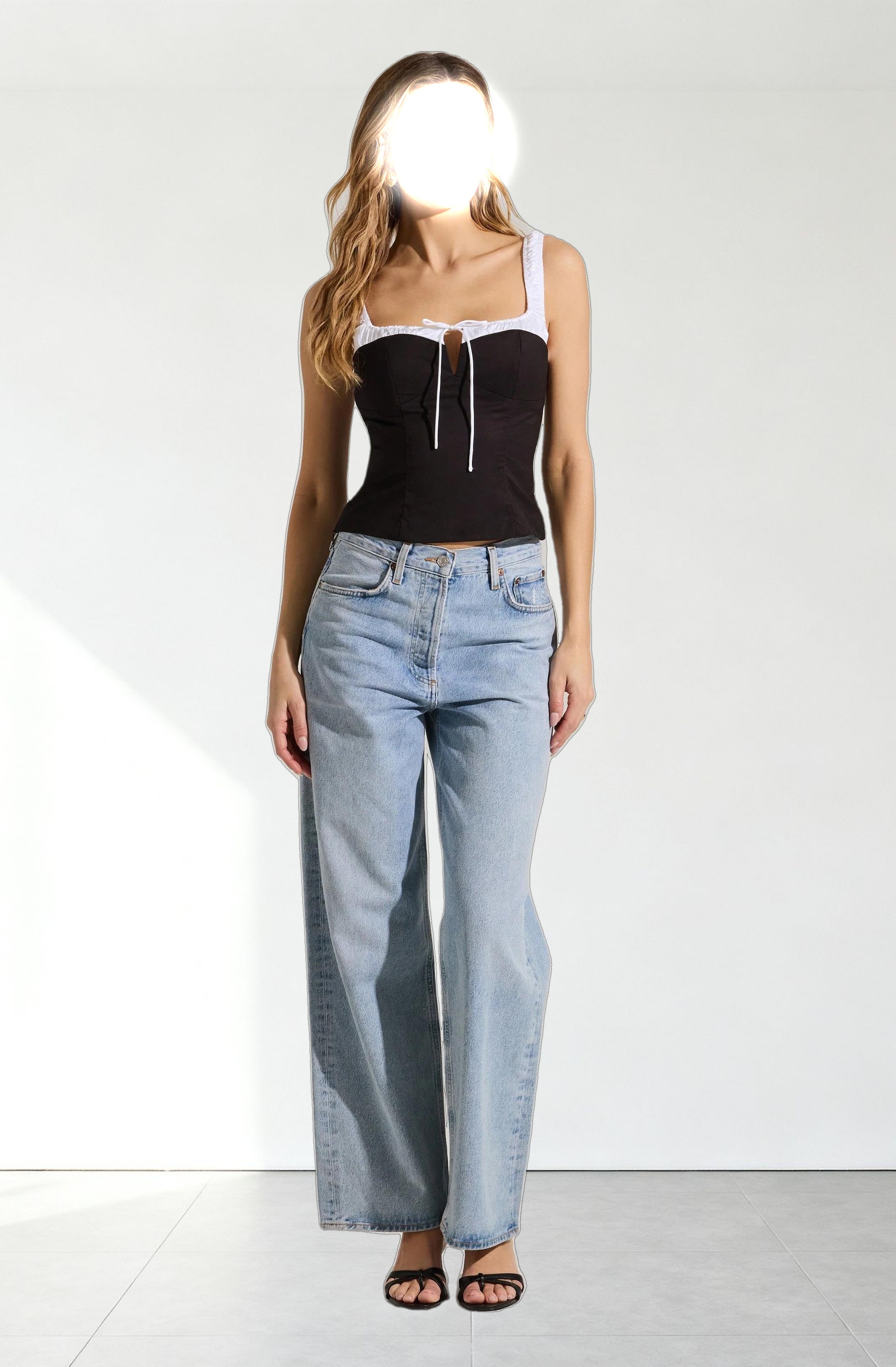 Contrast Milkmaid Top