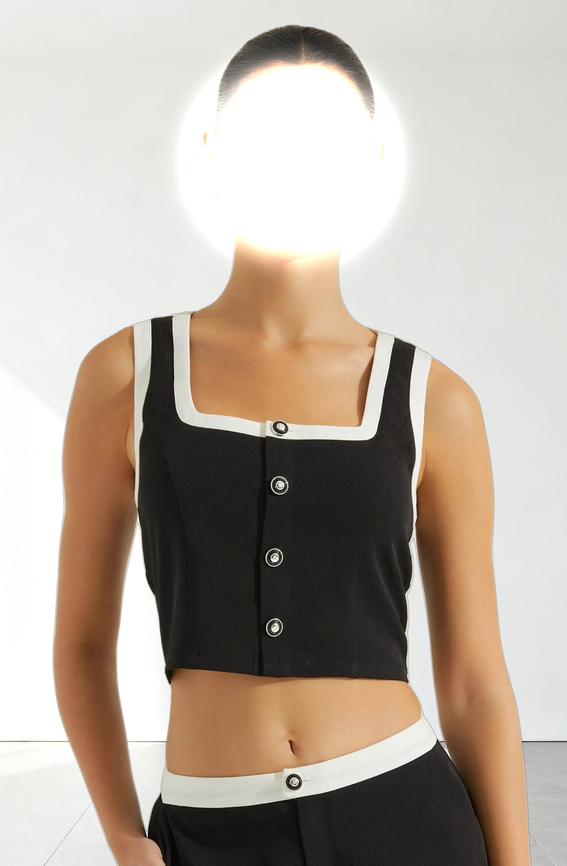 Rory Contrast Trim Top