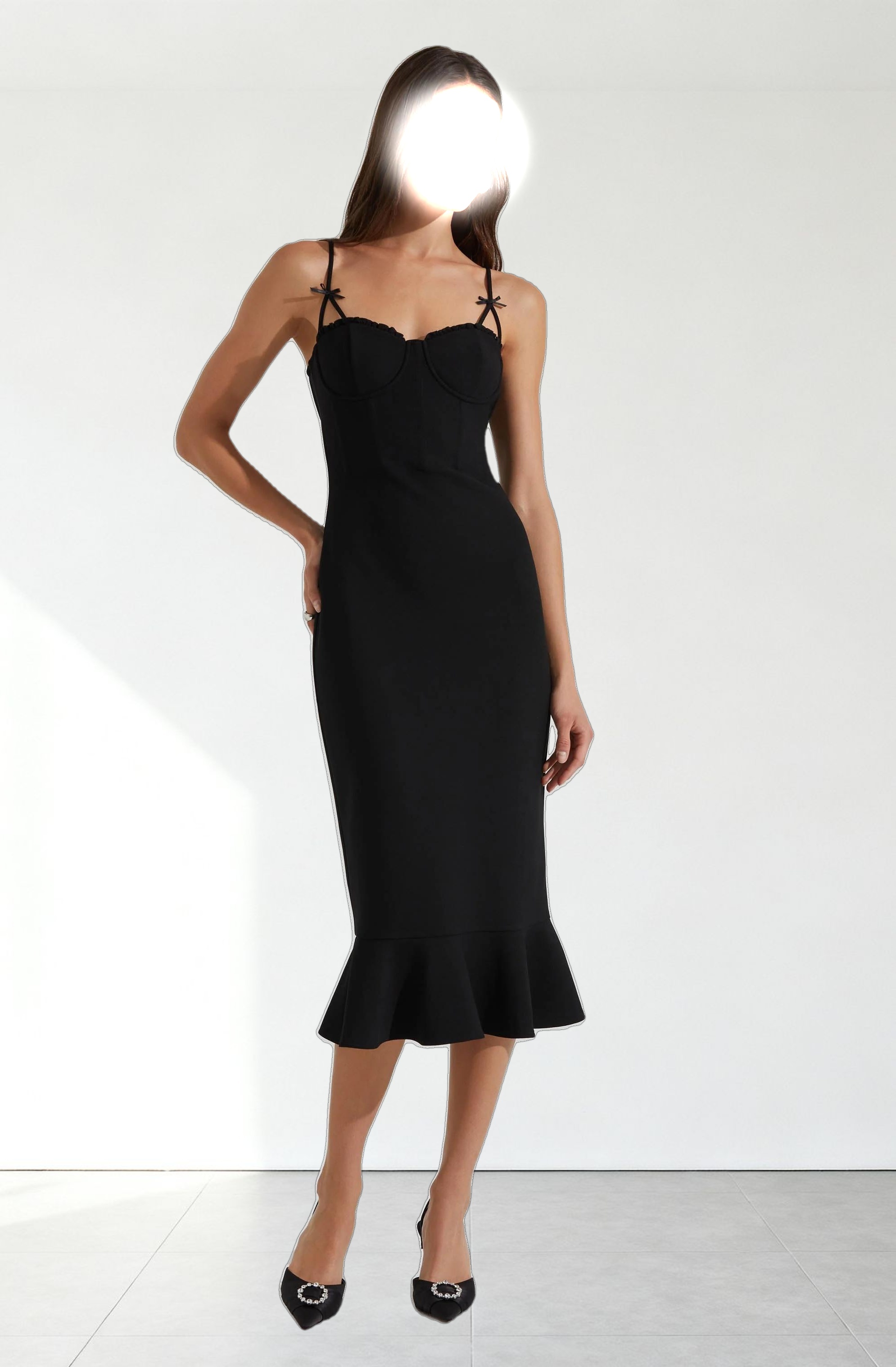 Adana Bow Detail Bustier Dress