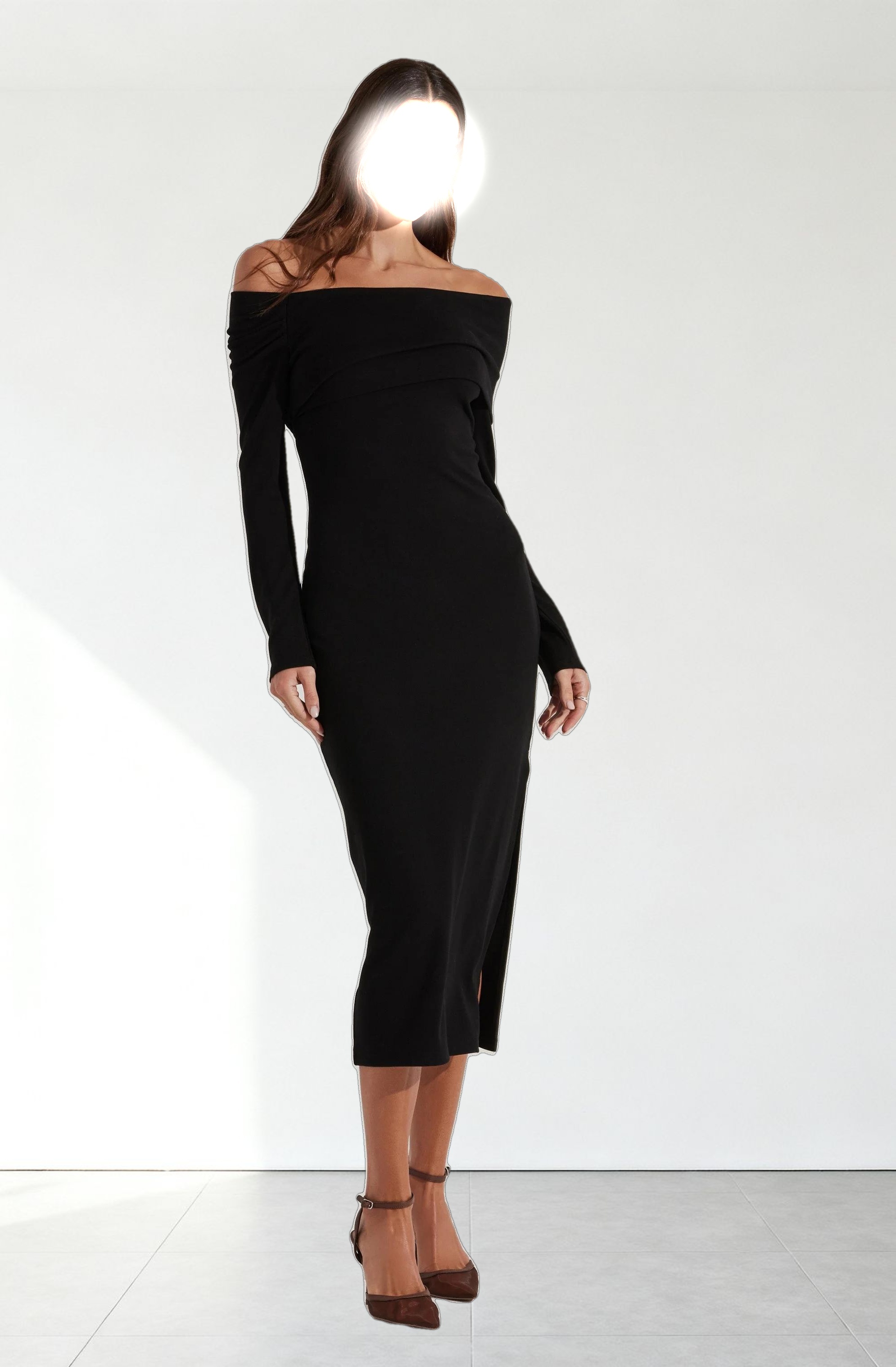Jada Off Shoulder Midi Dress