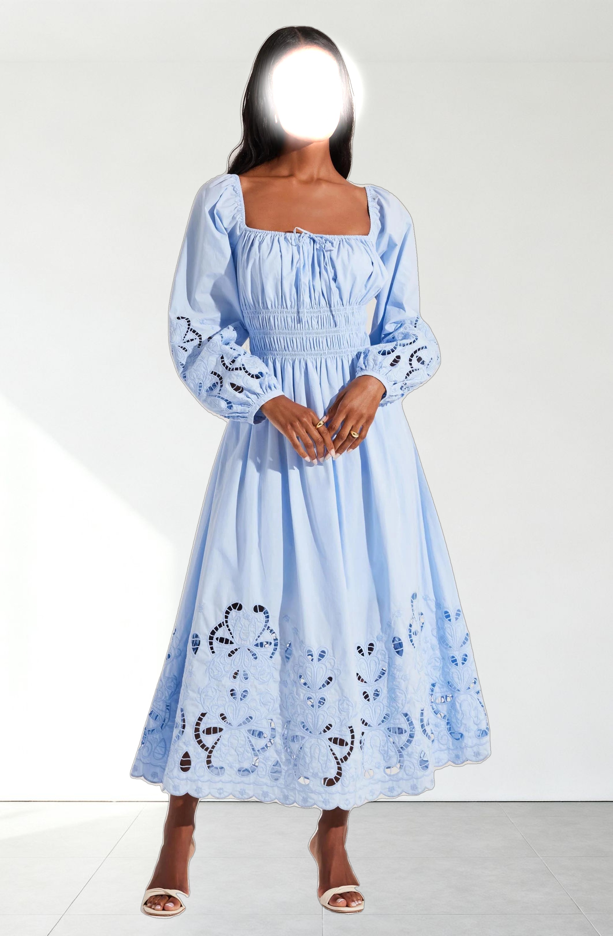 Wisnia Eyelet Embroidered Dress