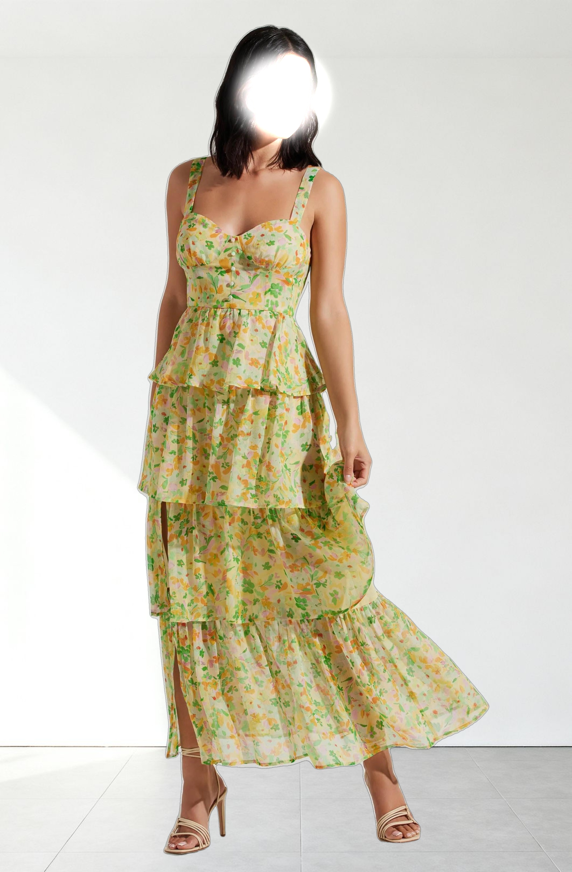 Midsummer Floral Tiered Maxi Dress
