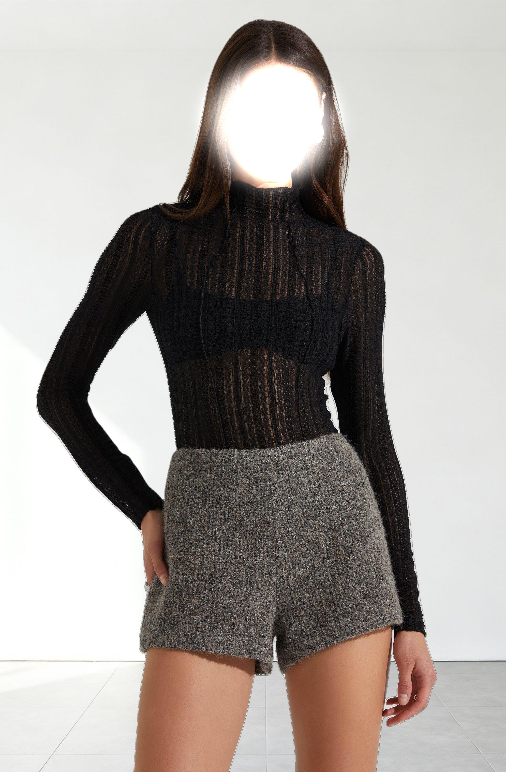 Colleen Lace Mock Neck Top