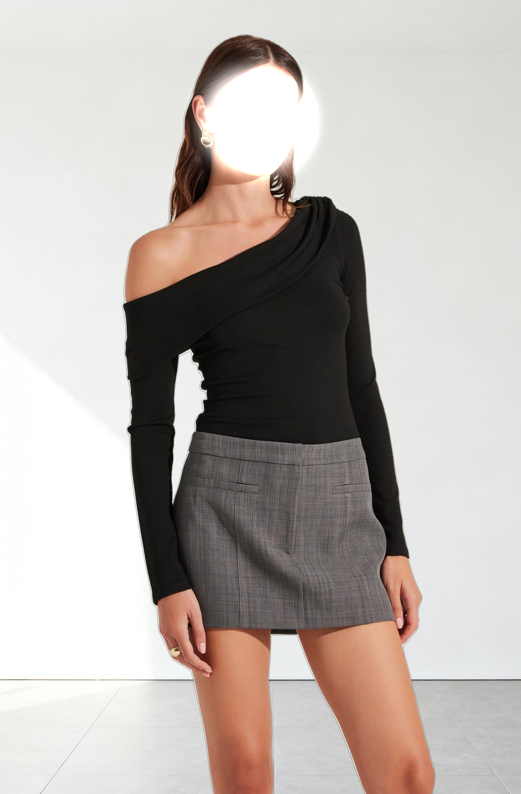 Draped Off Shoulder Top