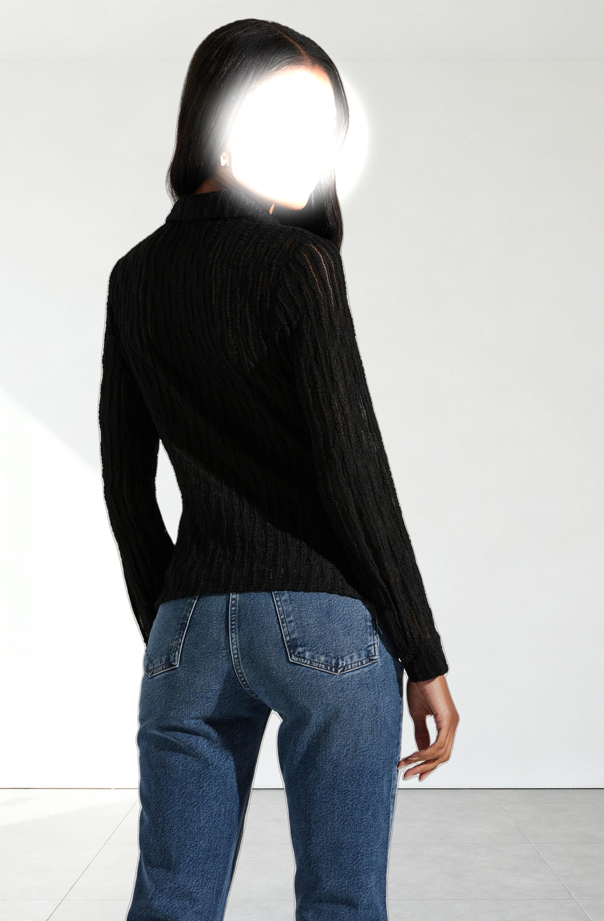 Iryna Sheer Textured Top