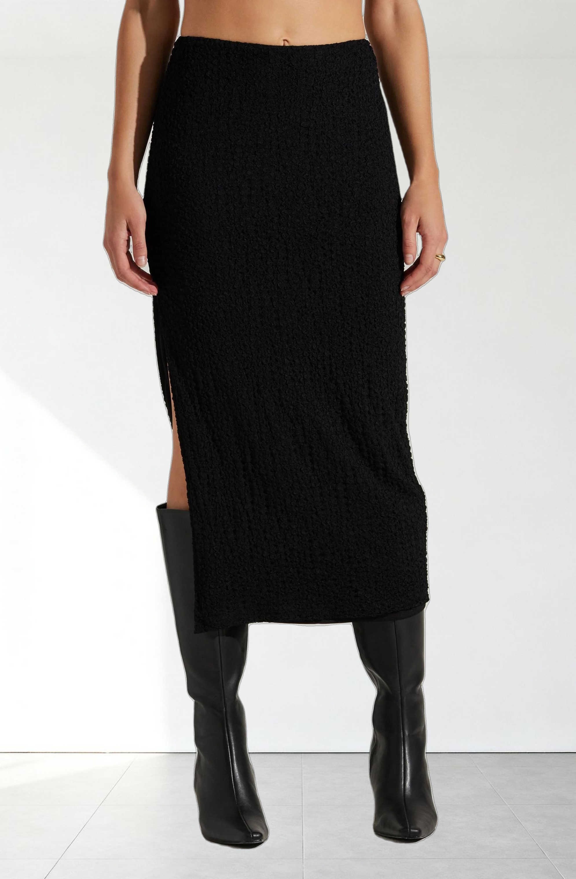 Keely Textured Midi Skirt
