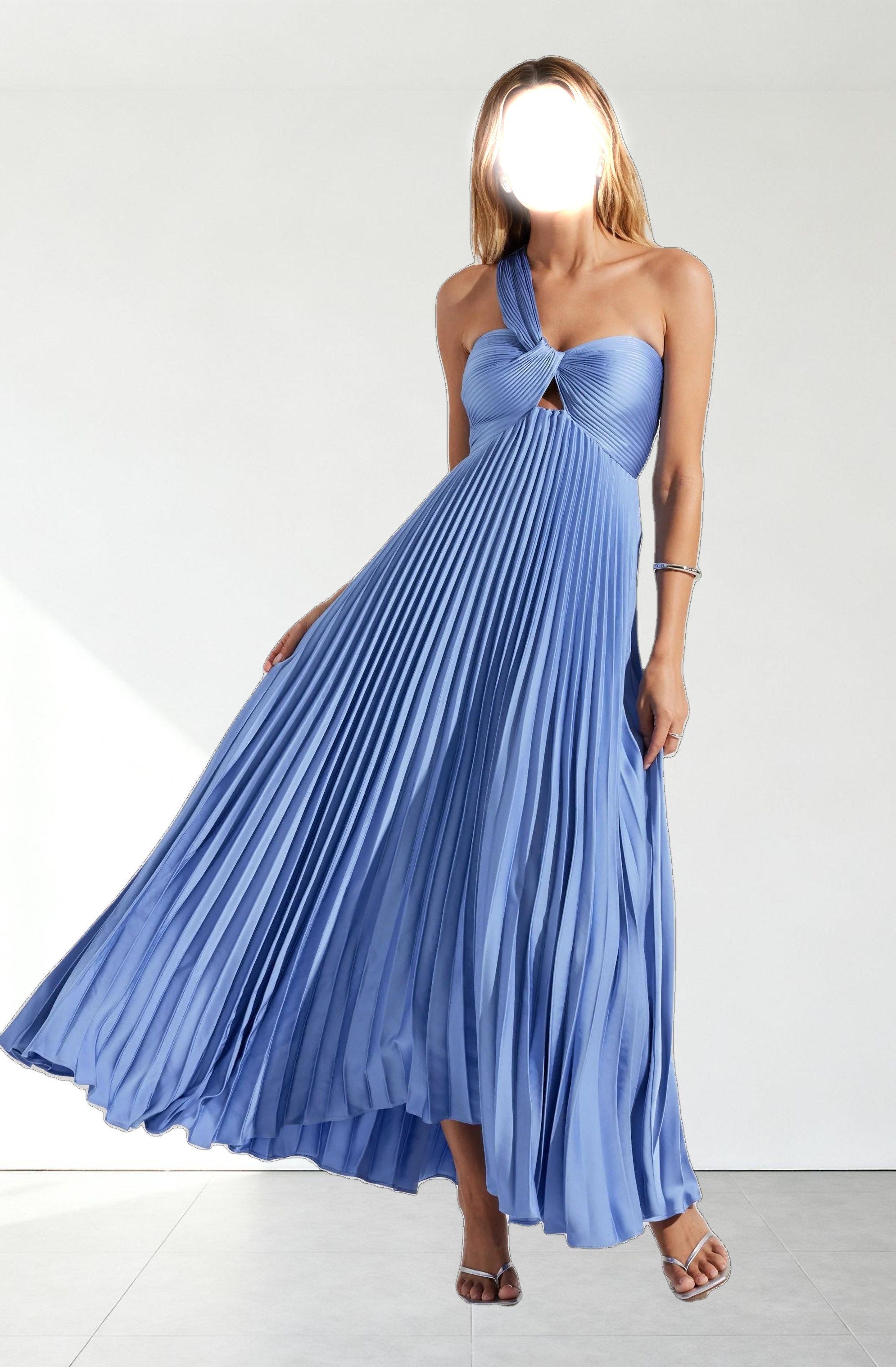 Rasya Pleated Maxi Dress