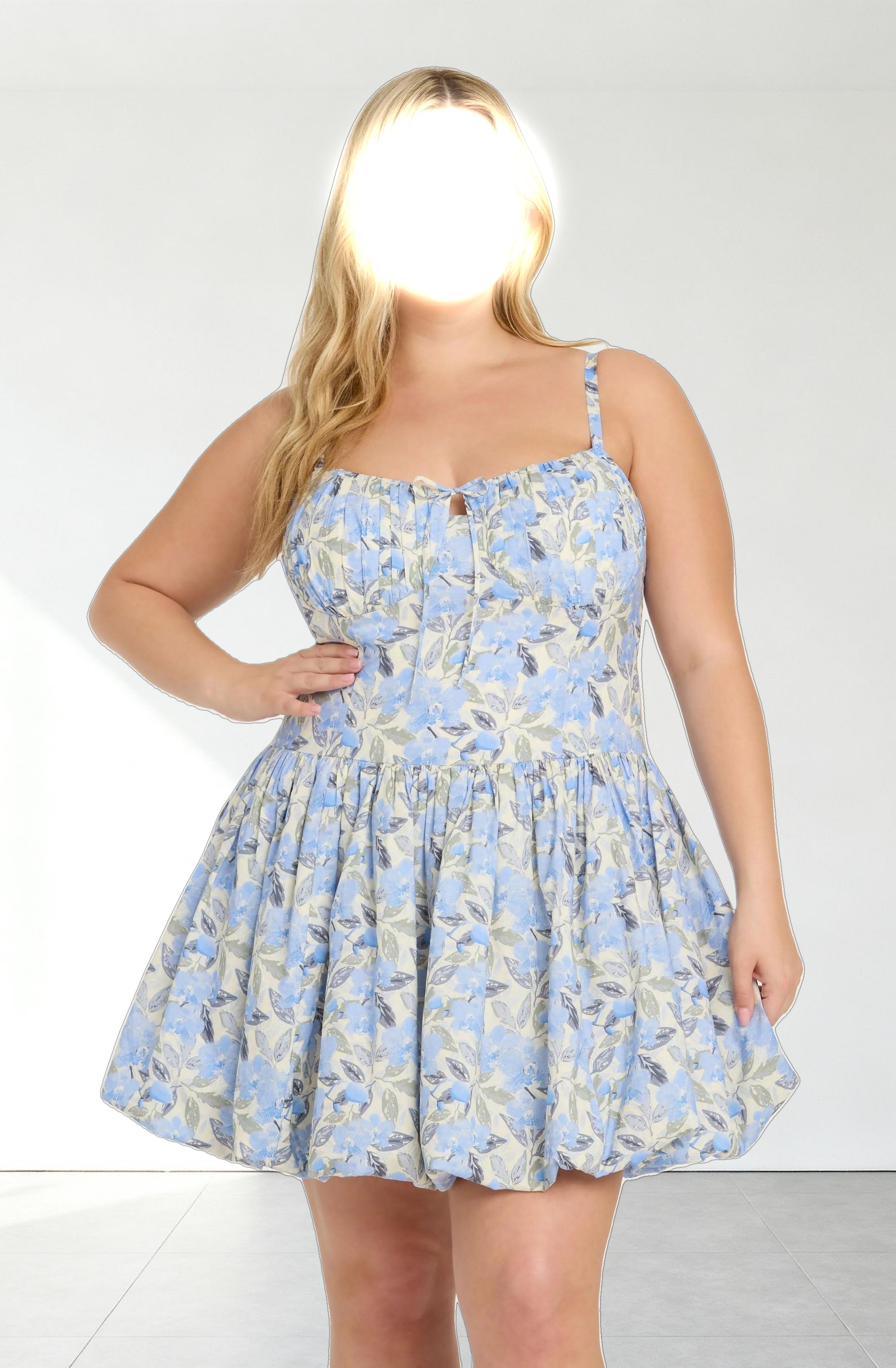 Larissa Floral Bubble Mini Dress