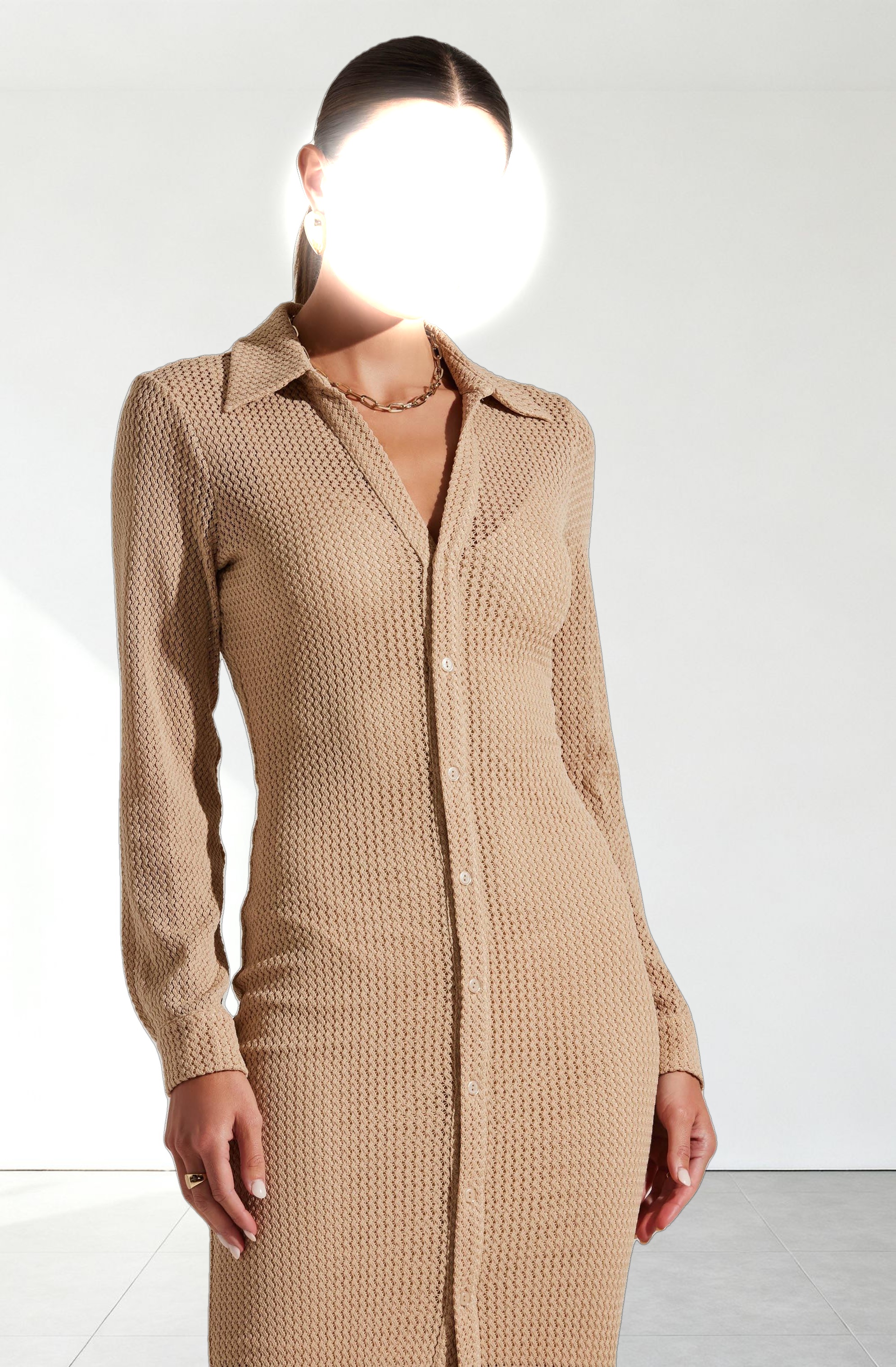 Tawna Open Stitch Midi Dress