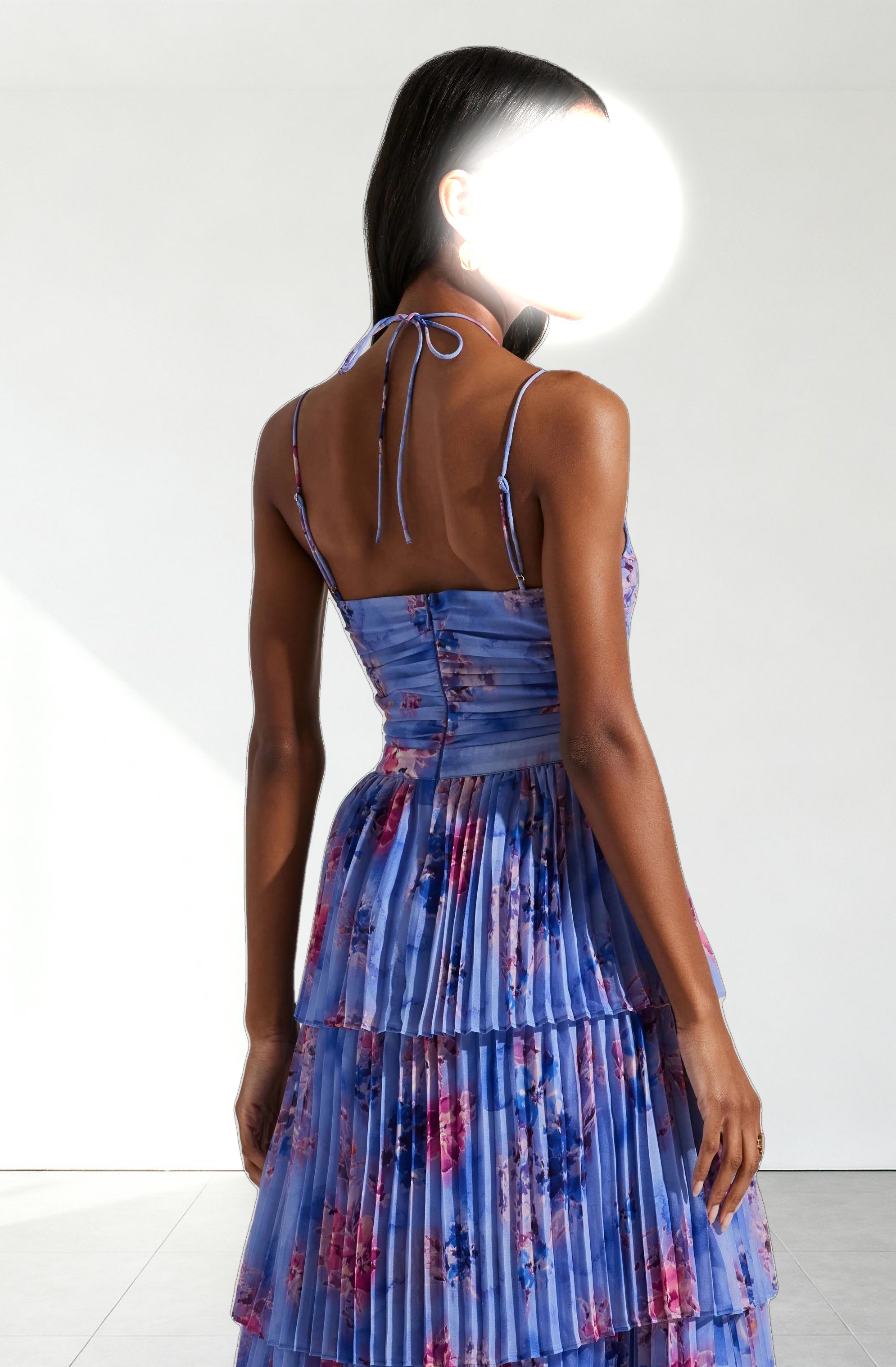 Daytona Pleated Floral Maxi Dress