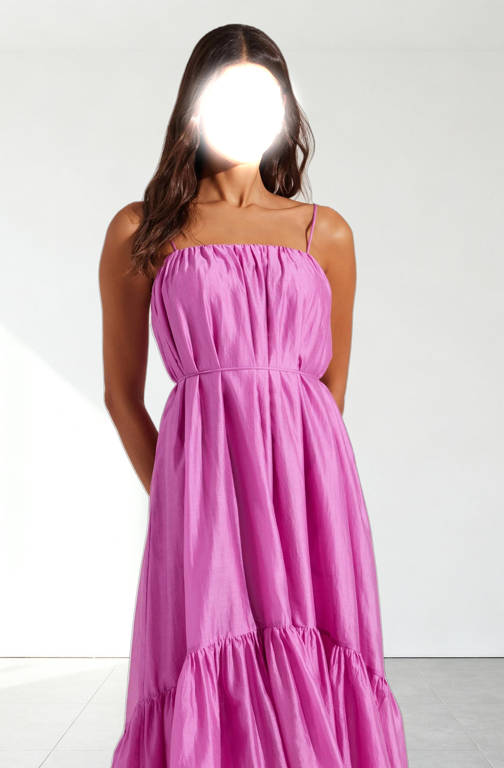 Elisha Tiered High-Low Maxi Dress