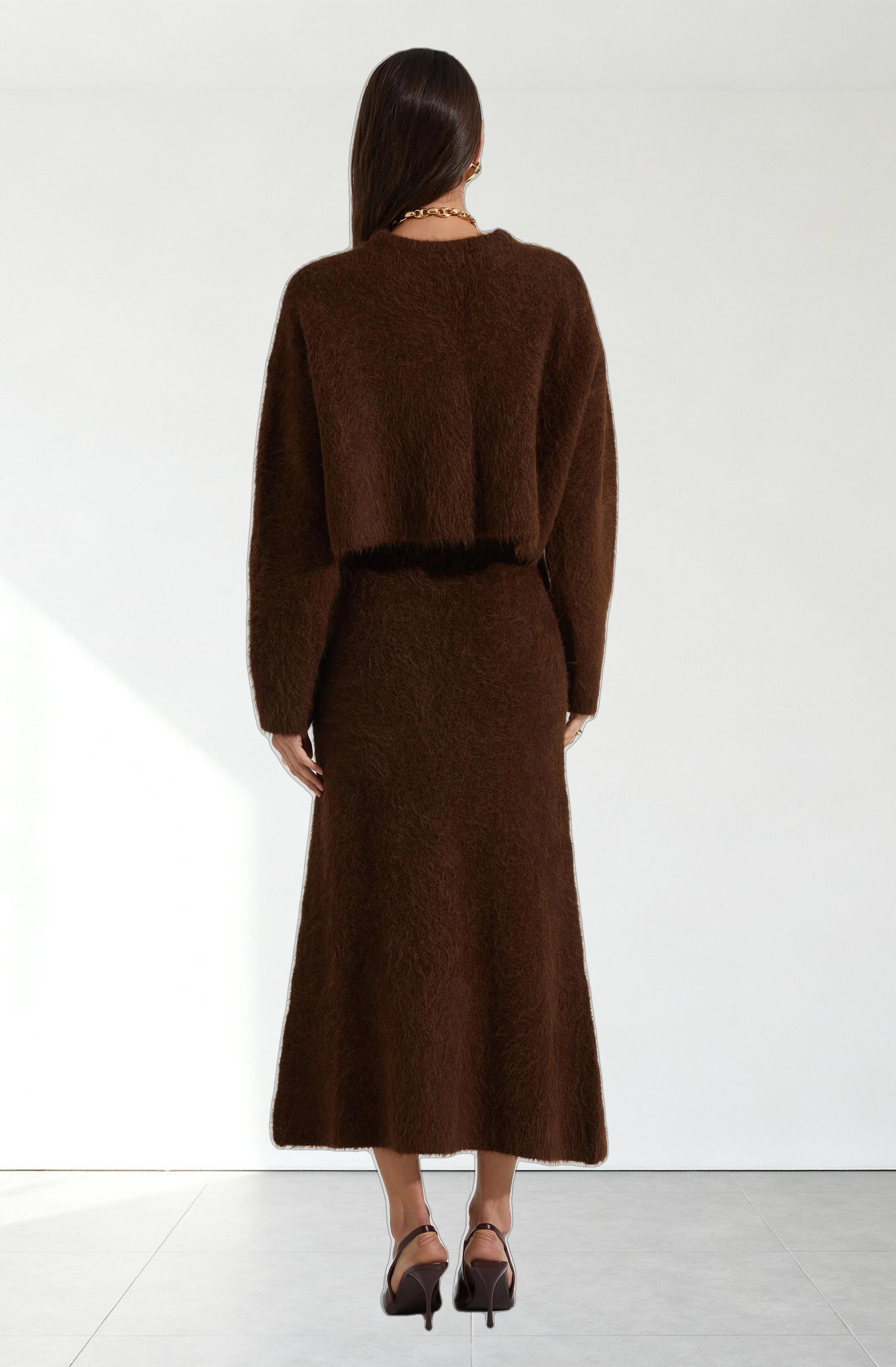 Sinisa Brushed Wool Midi Skirt