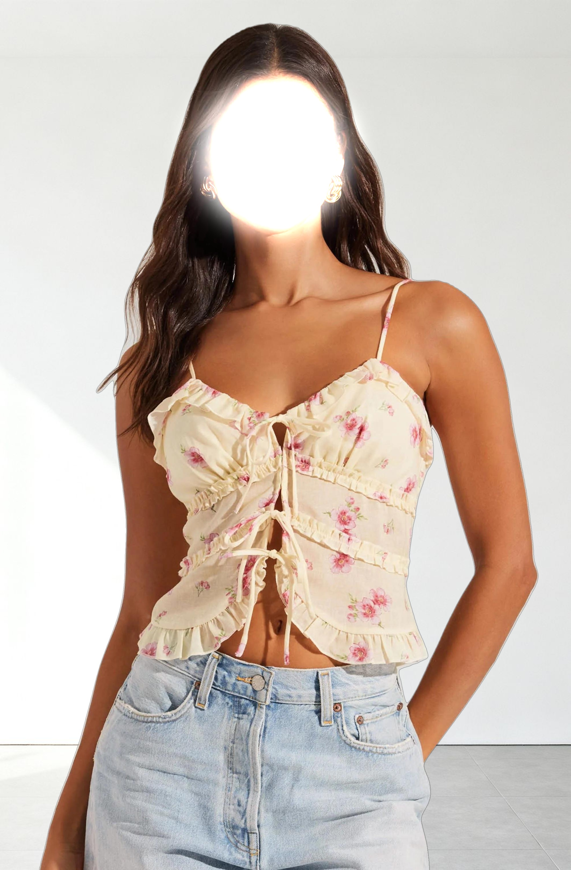 Islah Floral Tie-Front Top