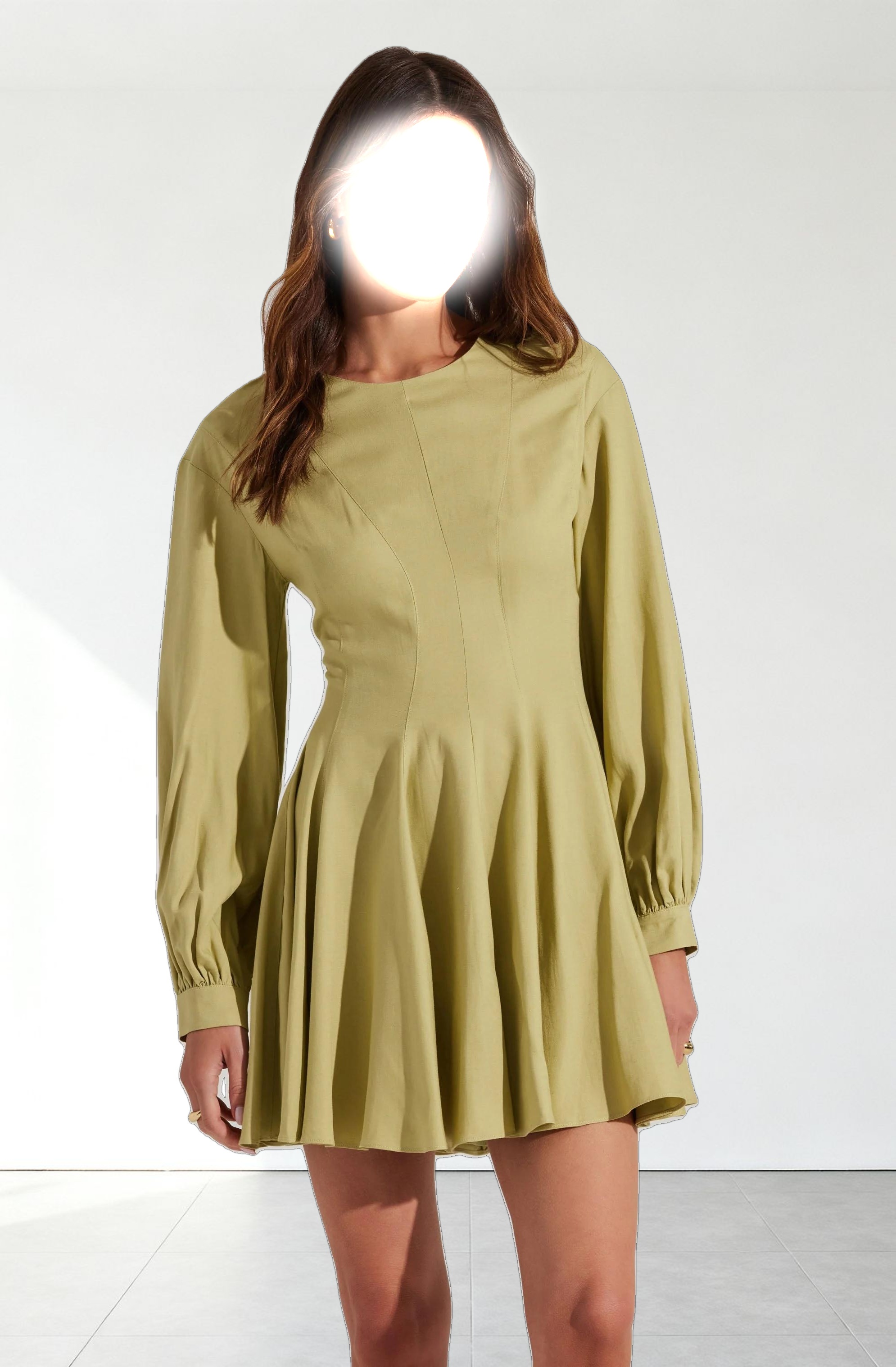 Elowyn Linen Blend Skater Dress