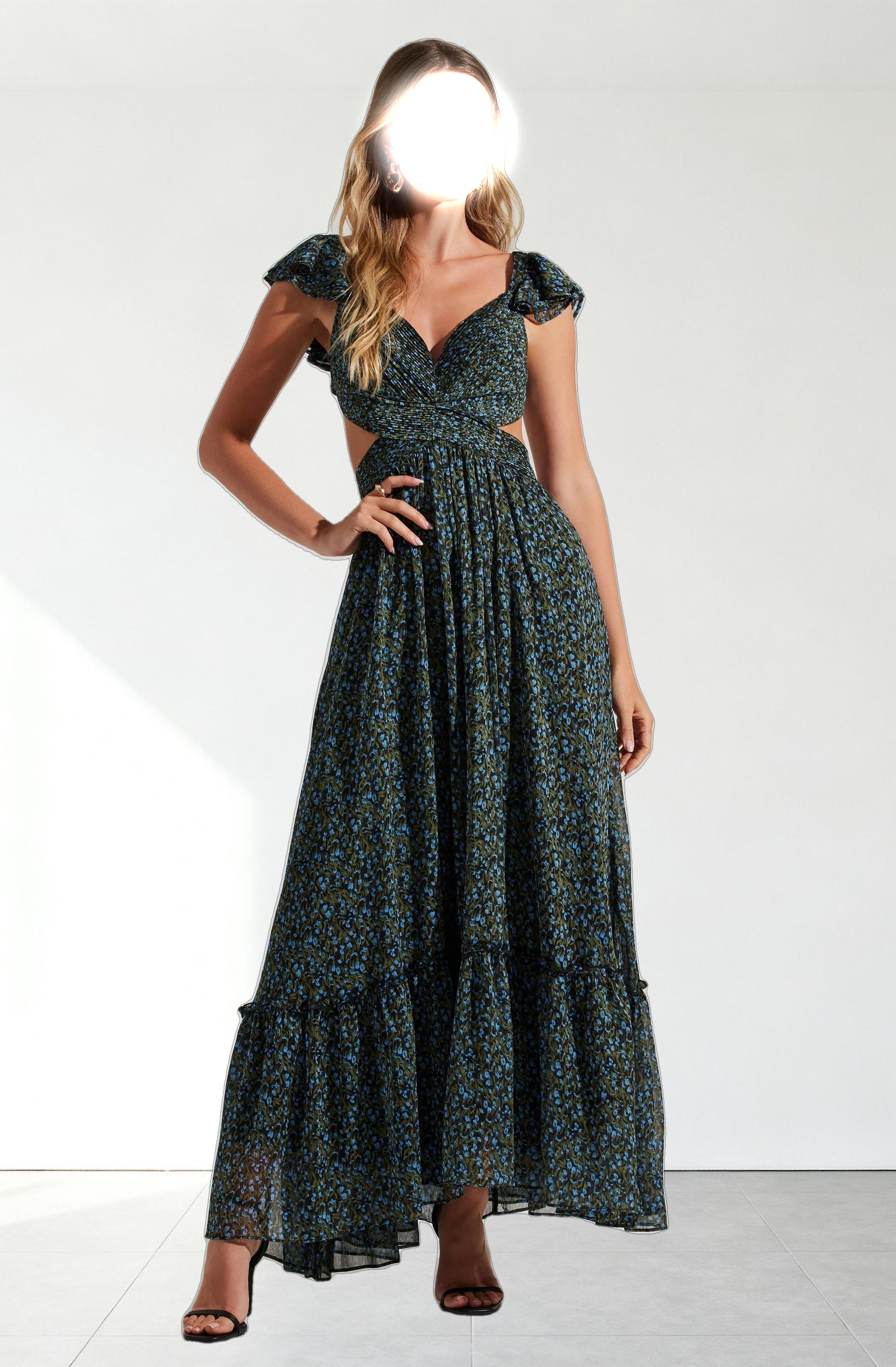 Primrose Floral Strappy Back Maxi Dress