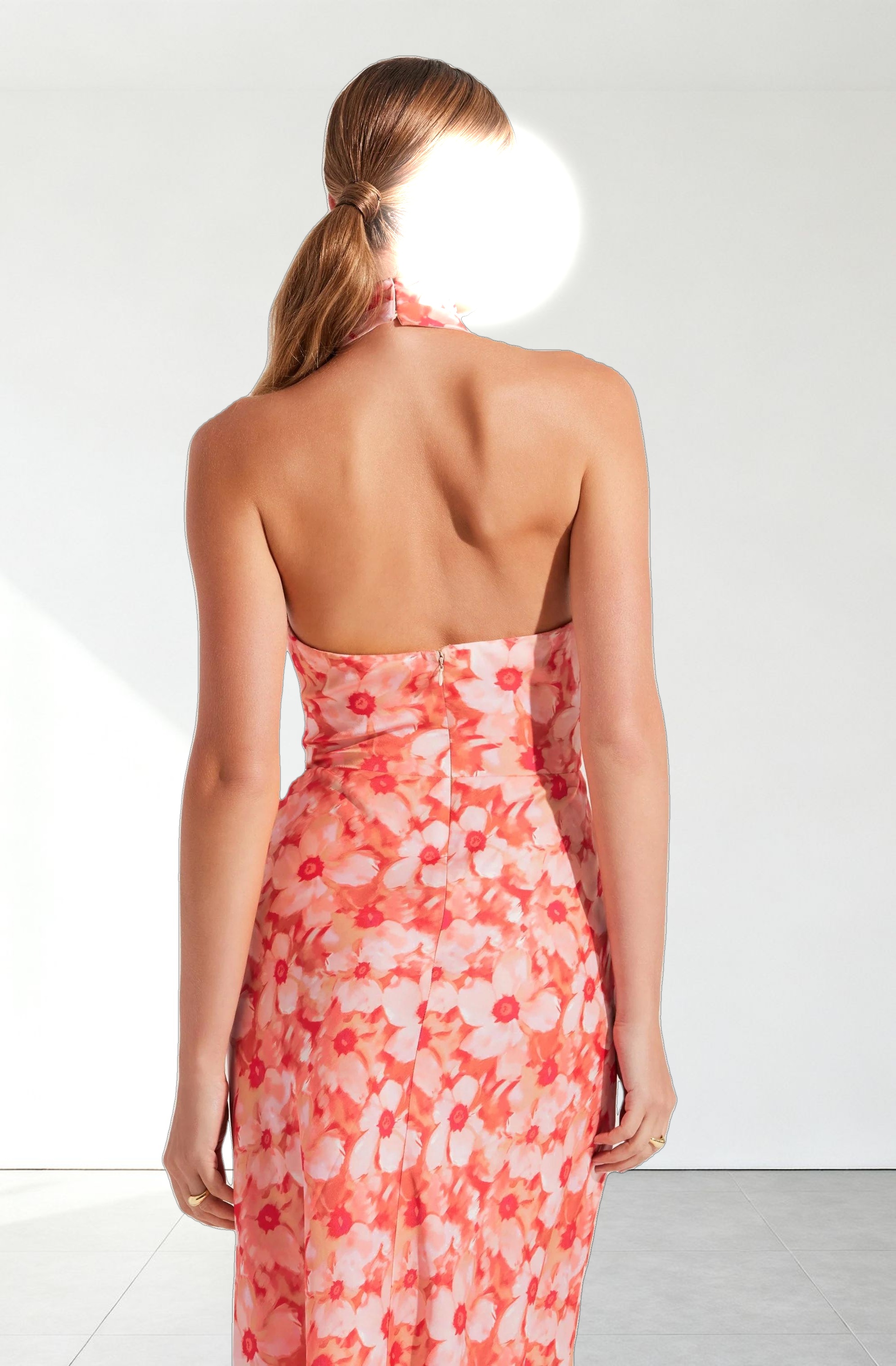 Marissa Floral Halter Neck Dress