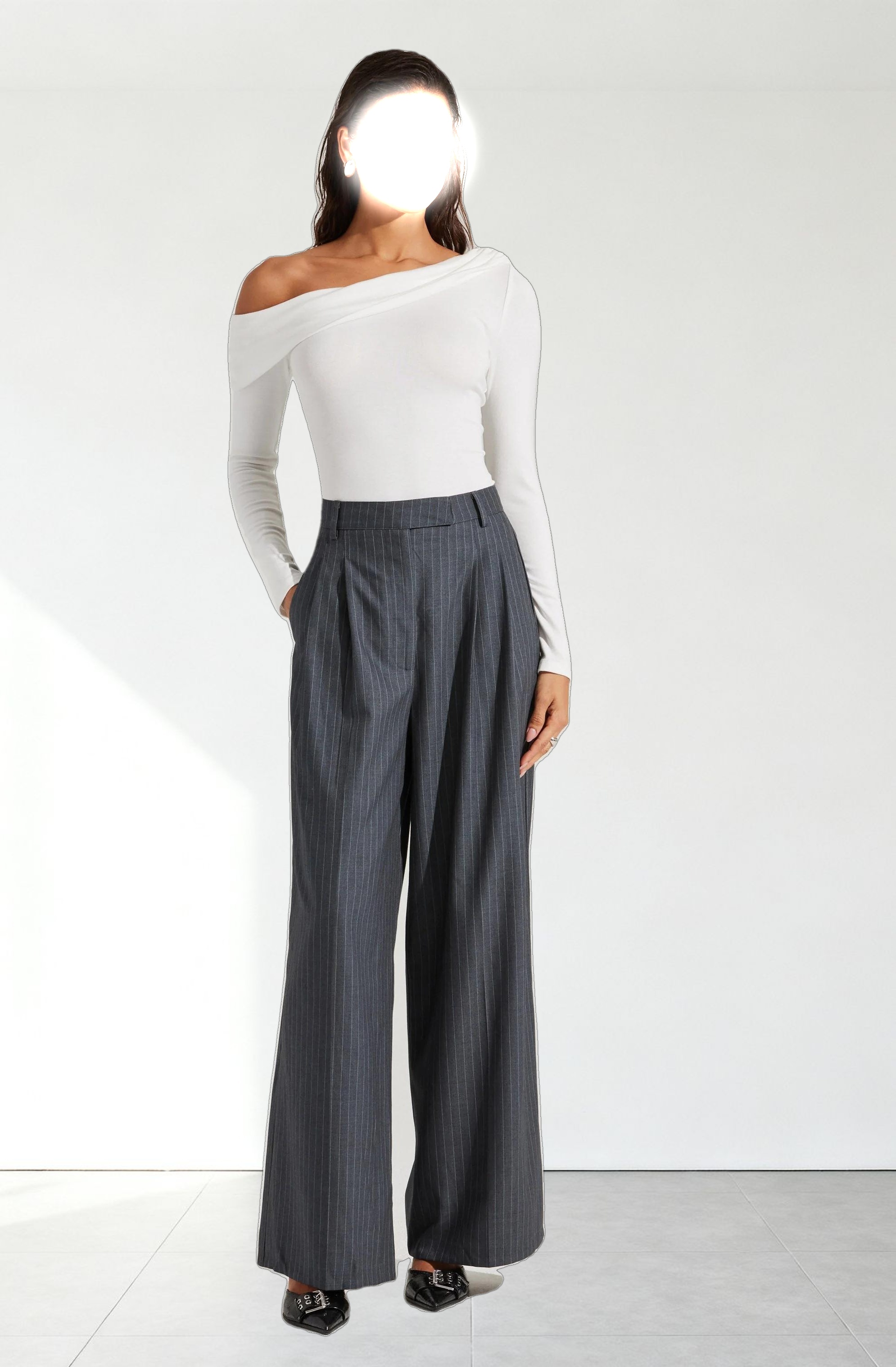 Draped Off Shoulder Top