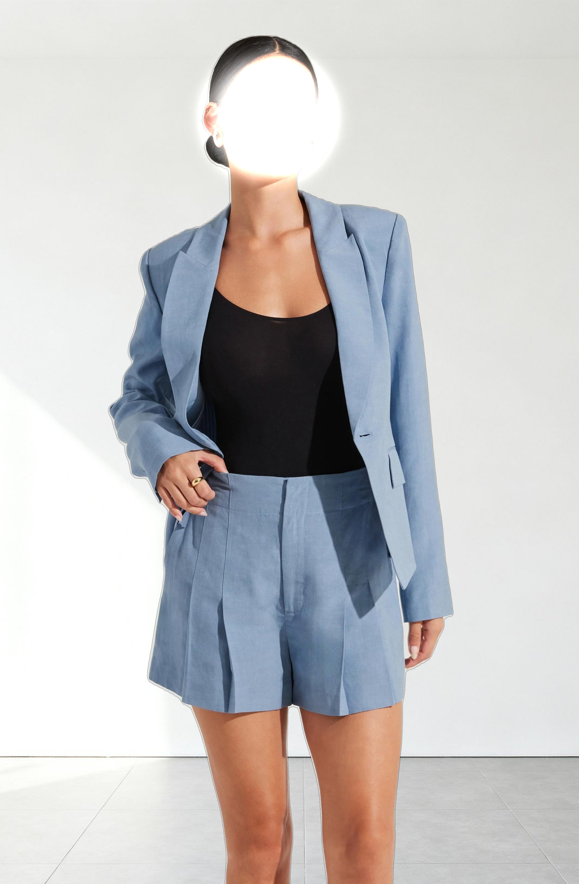 Artice Pleated Linen-Blend Shorts