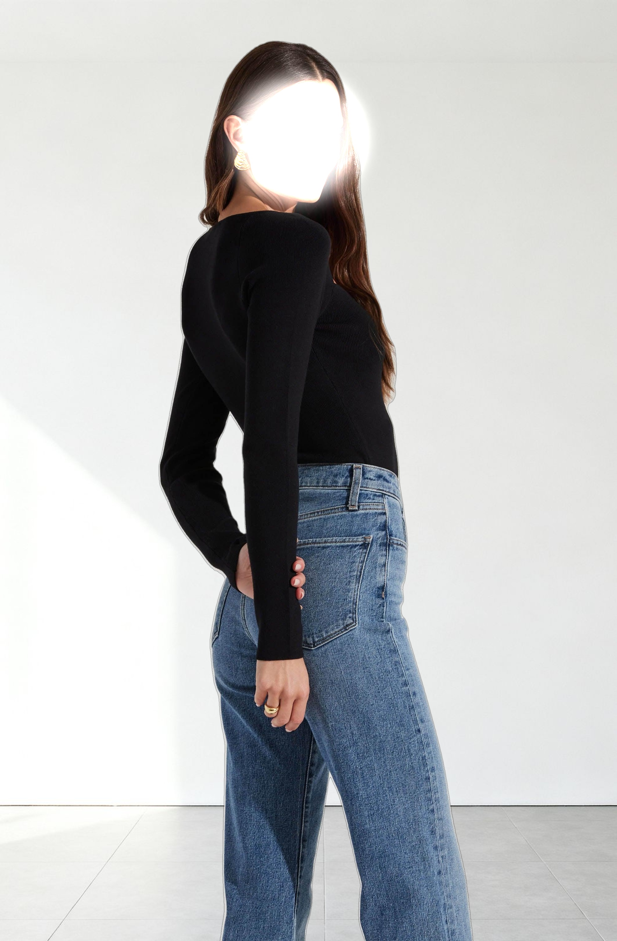 Pearl Detail Fine Knit Sweater