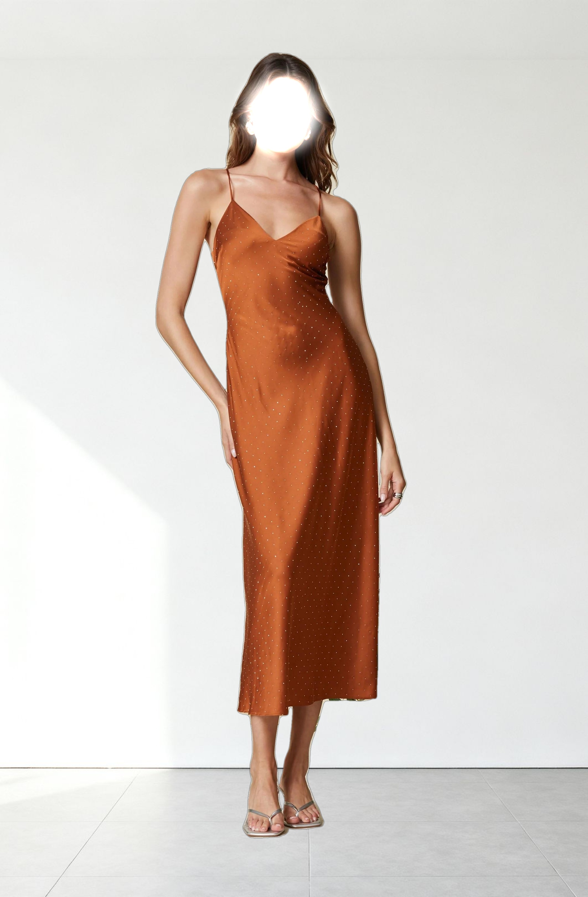 Bonney Rhinestone Maxi Slip Dress