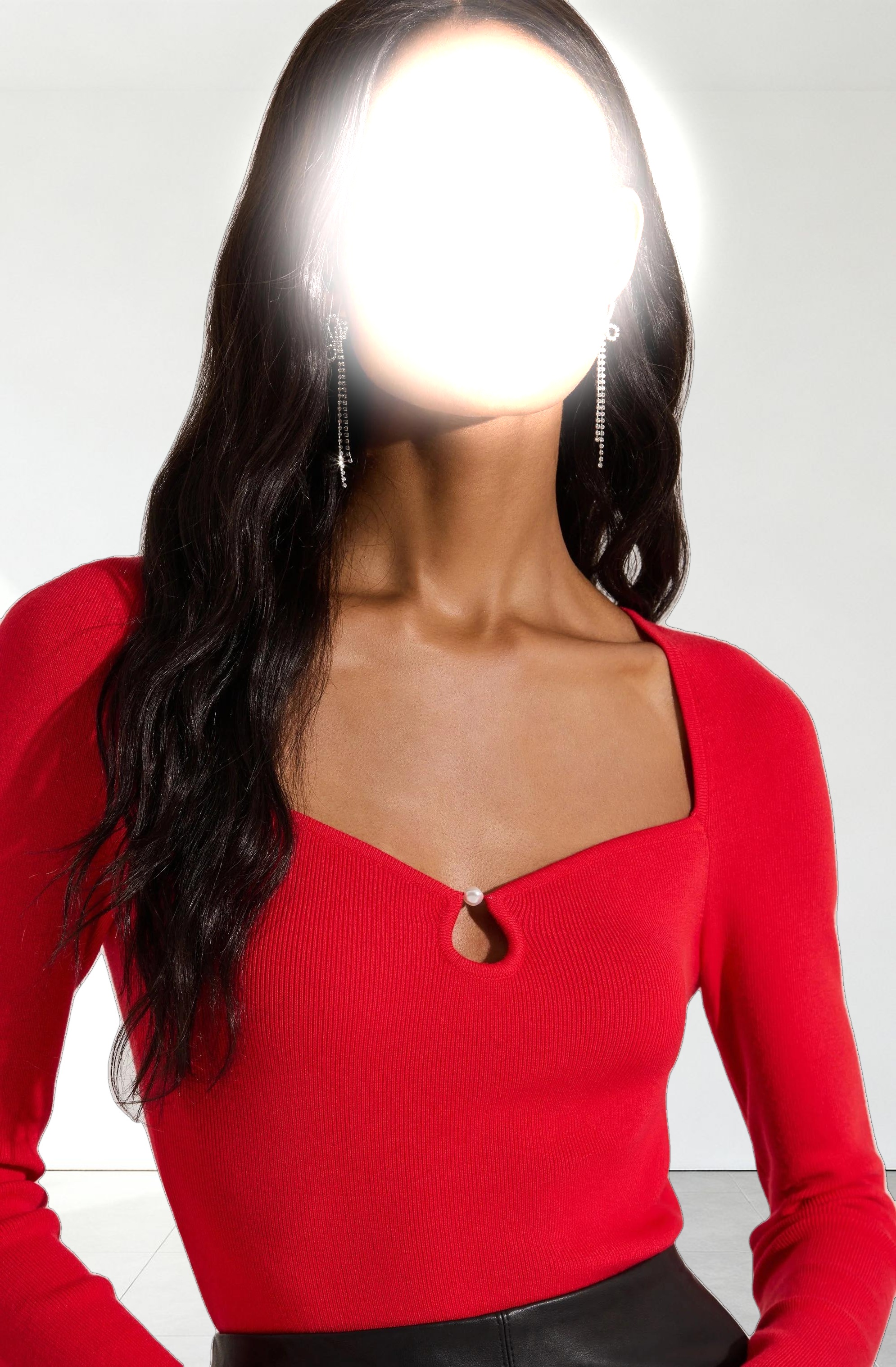 Pearl Detail Fine Knit Sweater