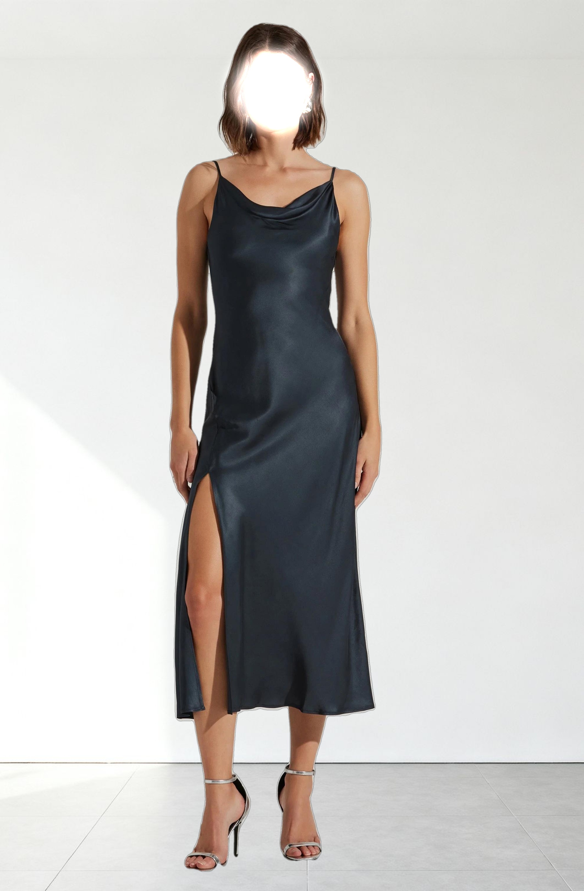 Glynis Cowl Neck Midi Dress