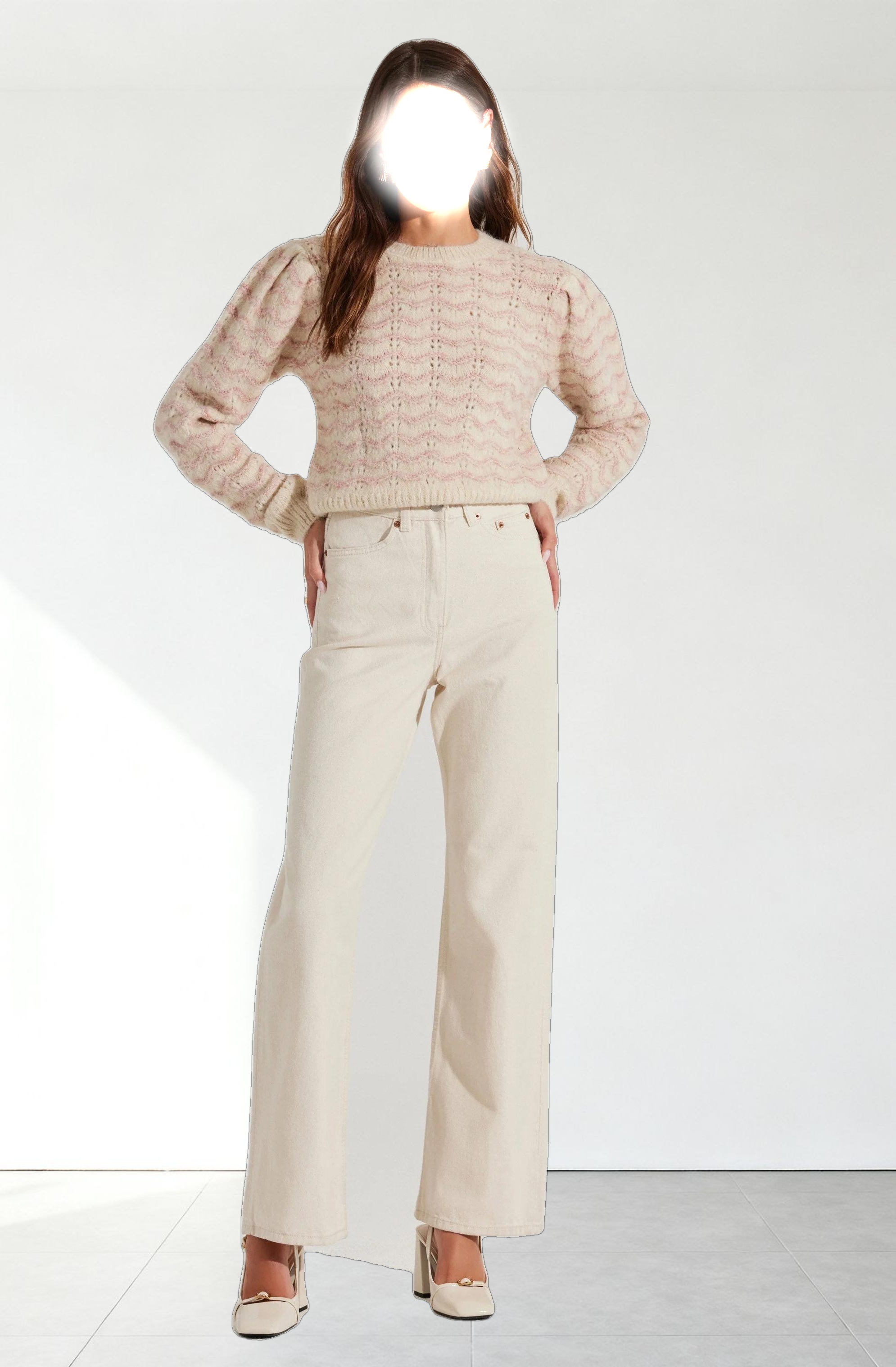 Jaylani Striped Pointelle Sweater