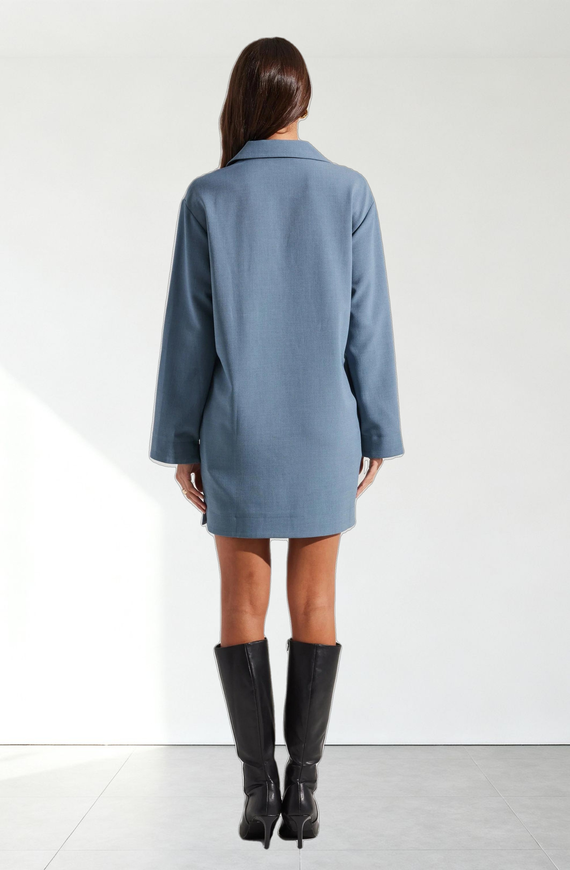 V-Neck Woven Mini Dress