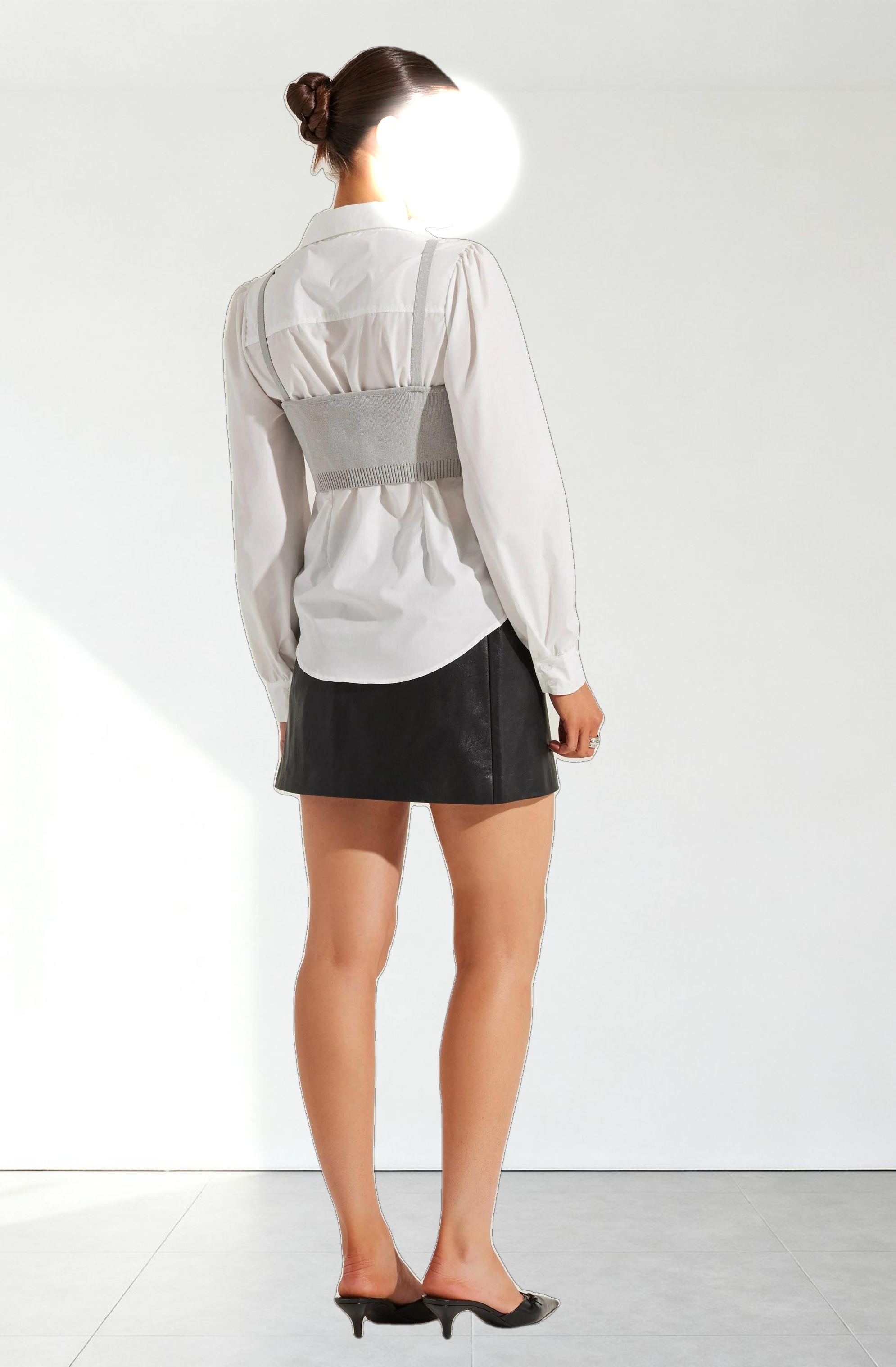 Layered Sweater Tank With Shirt