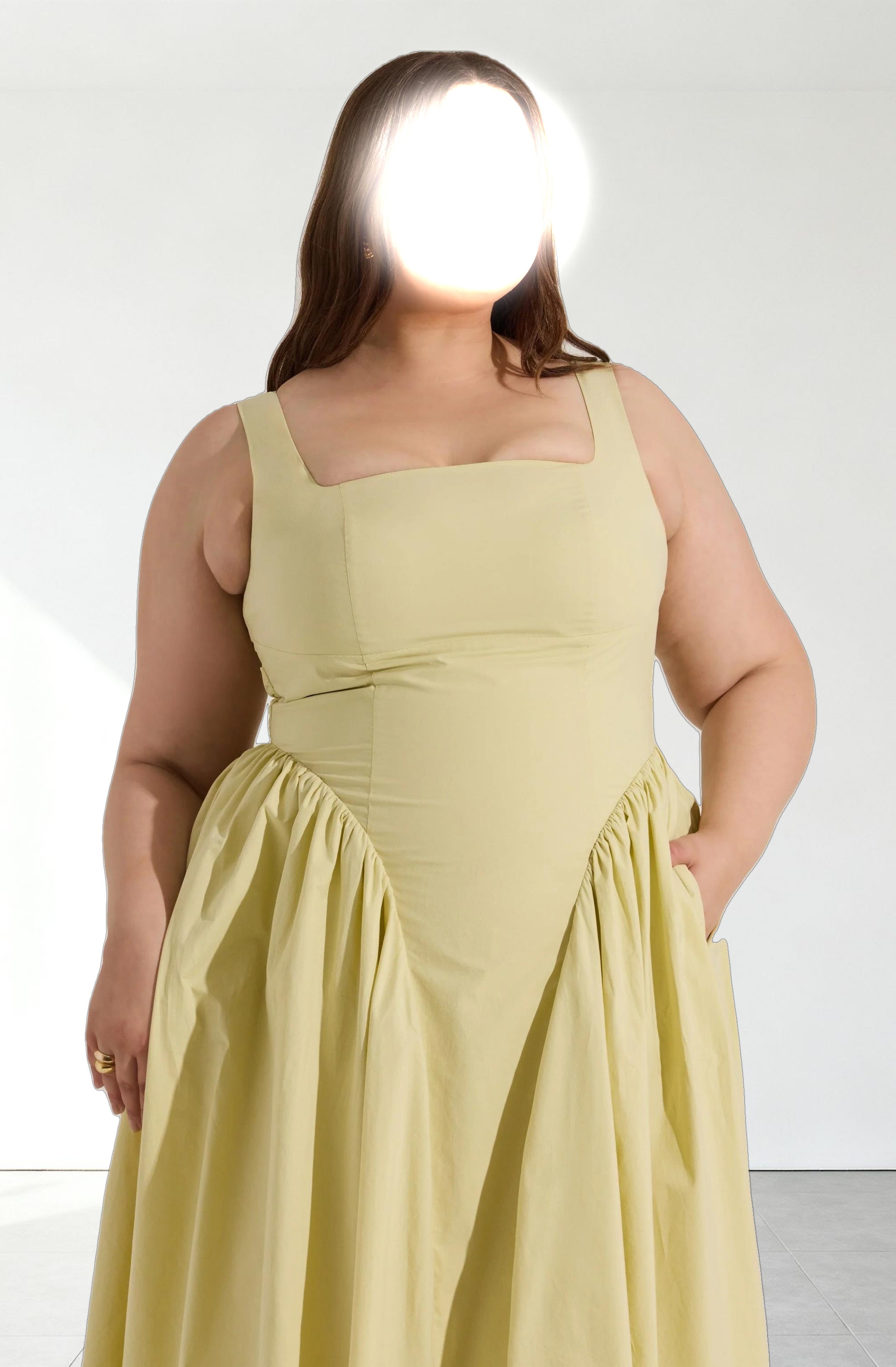 Vinya Poplin Drop Waist Dress