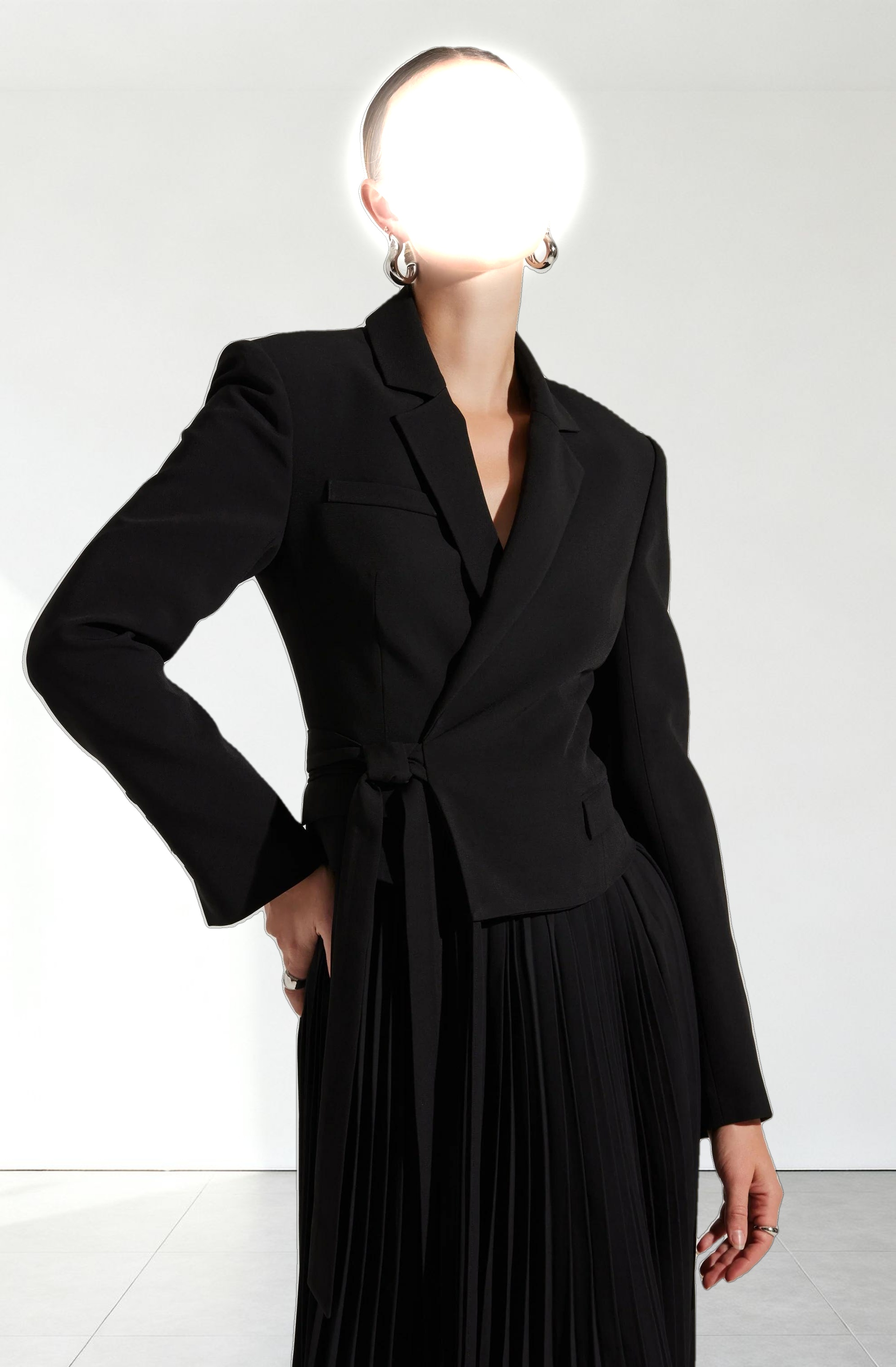 Sekani Mixed Media Wrap Dress