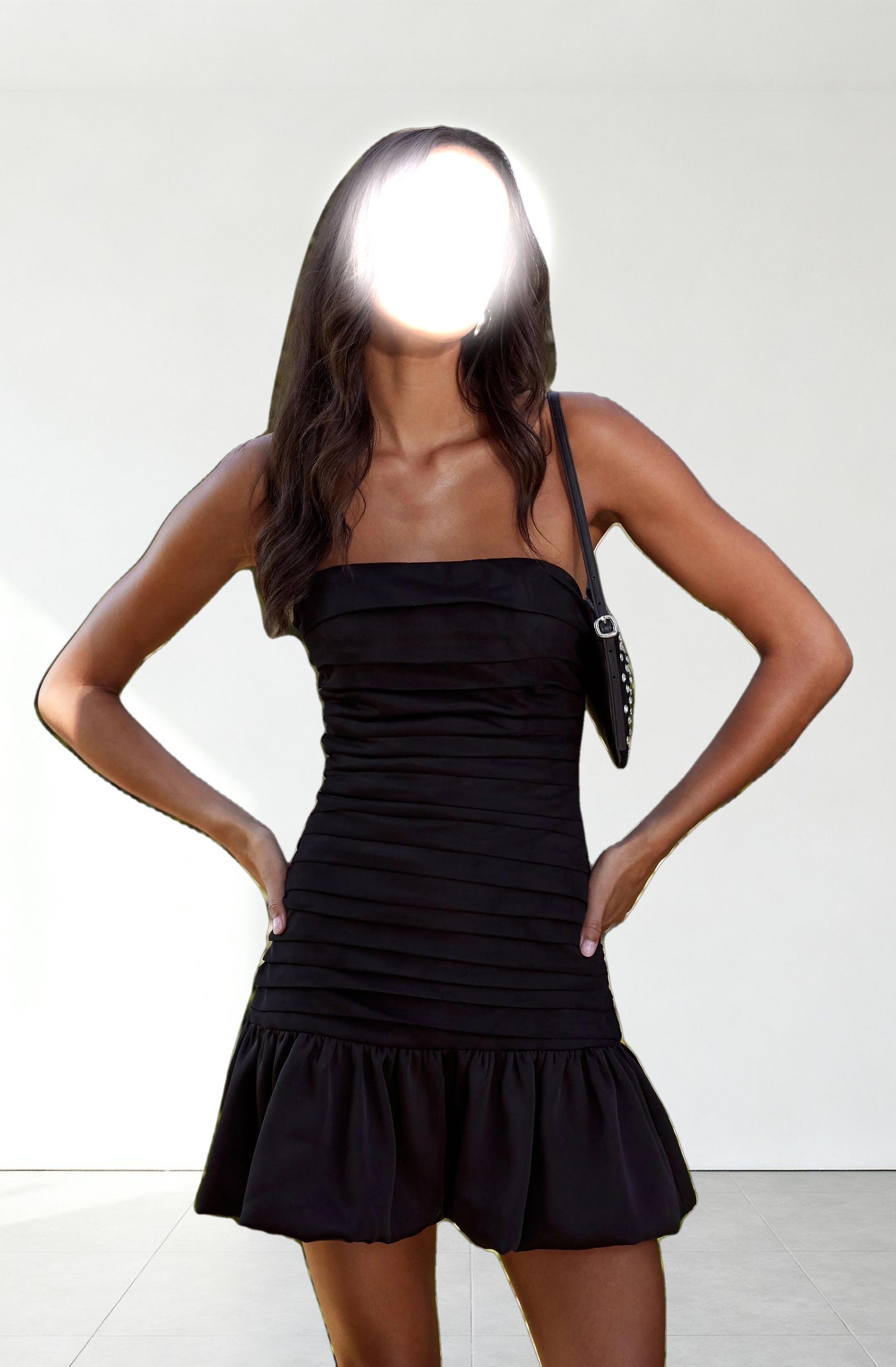 Strapless Ruched Mini Dress