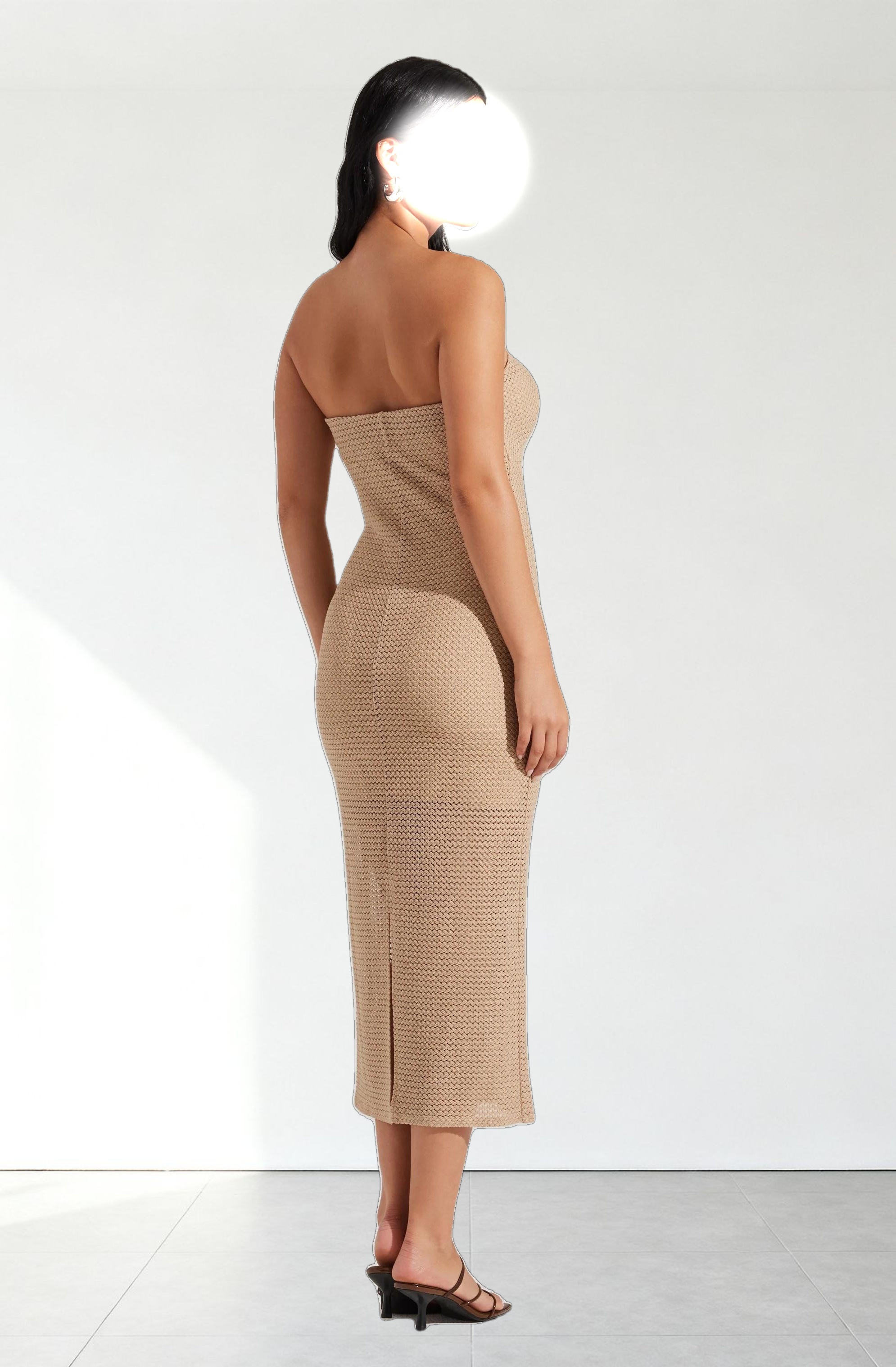 Kasandra Strapless Open Knit Dress