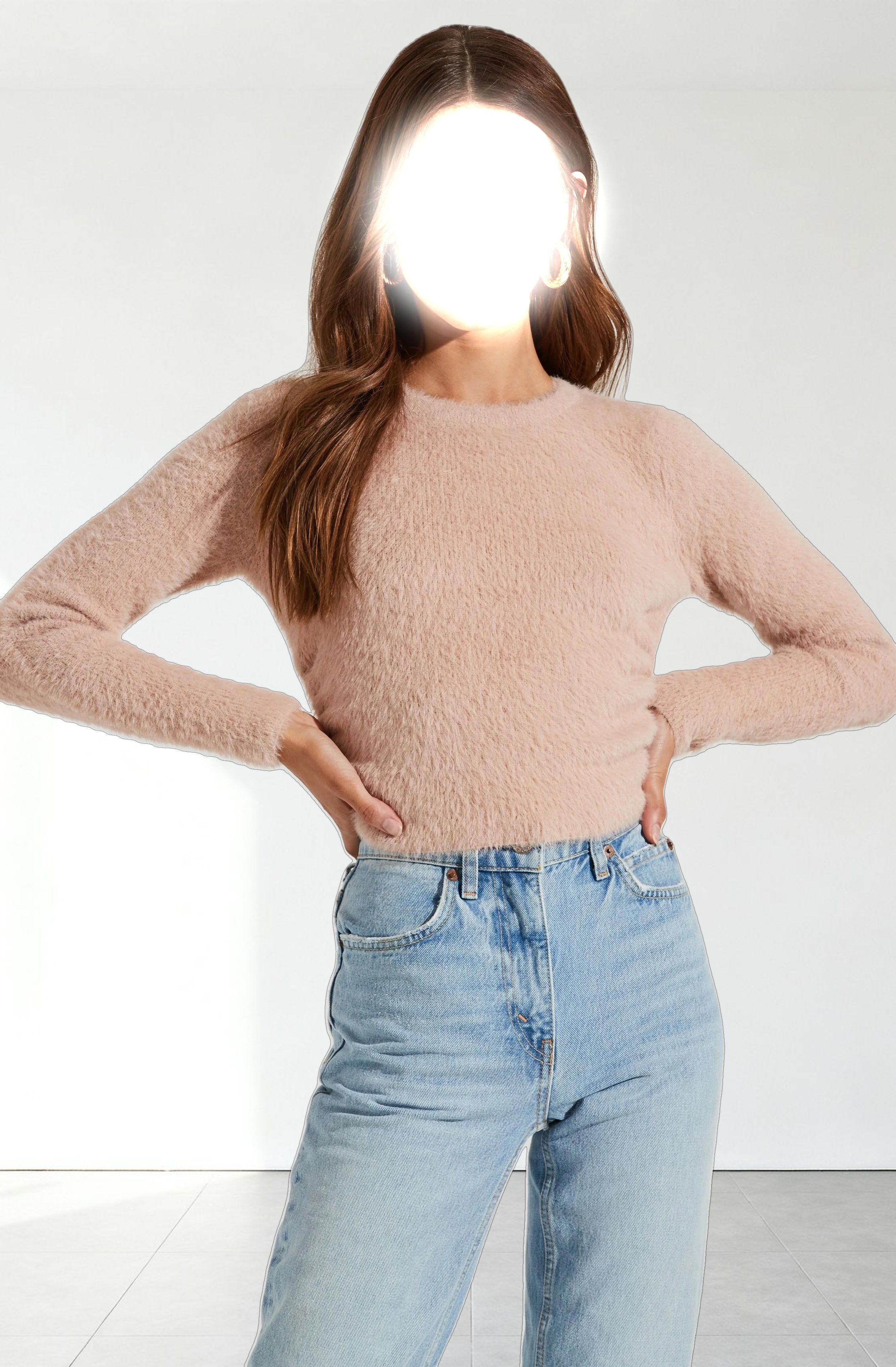 Back Cutout Tie Waist Sweater