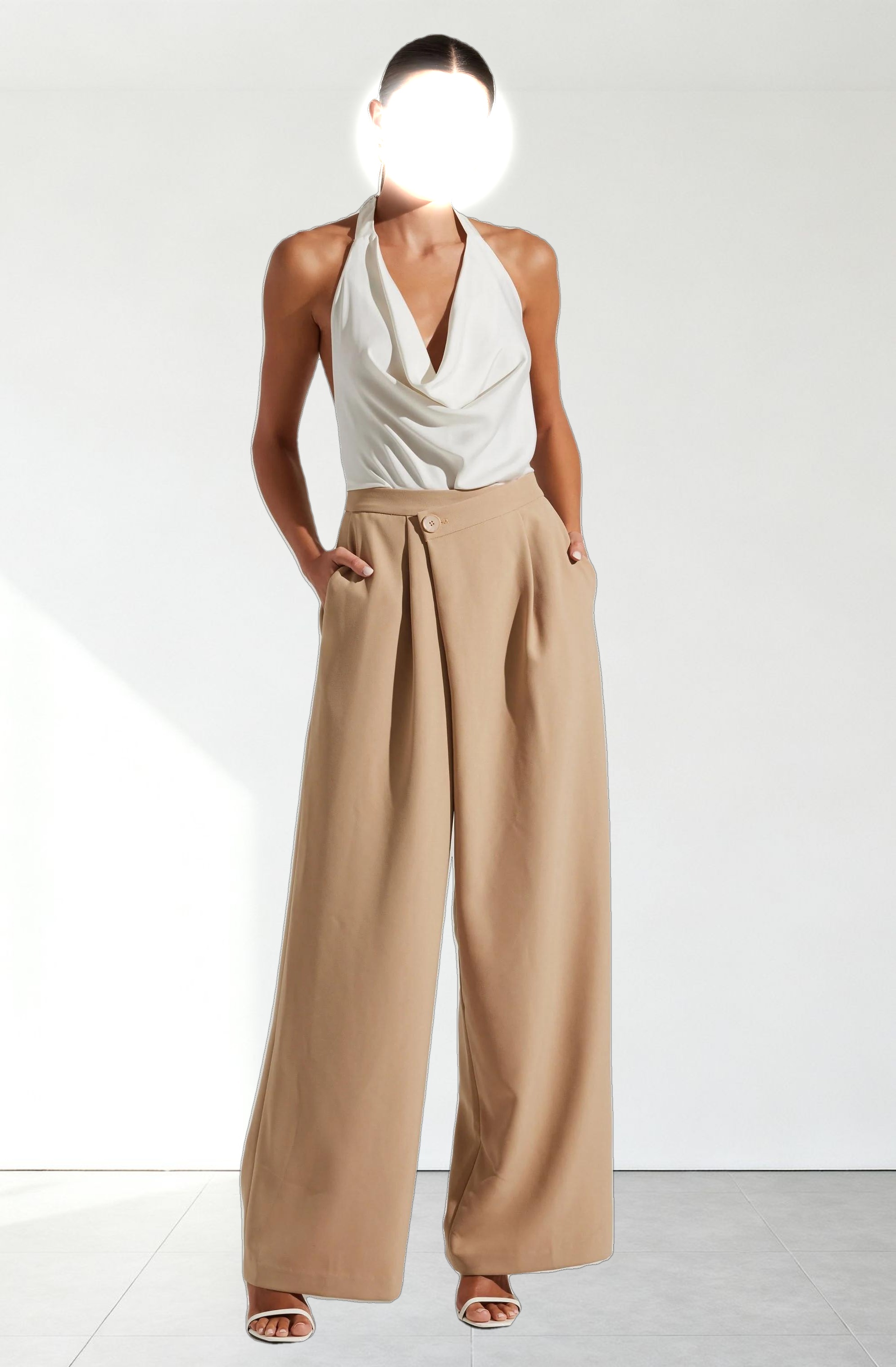 Aryn Cowl Neck Halter Jumpsuit