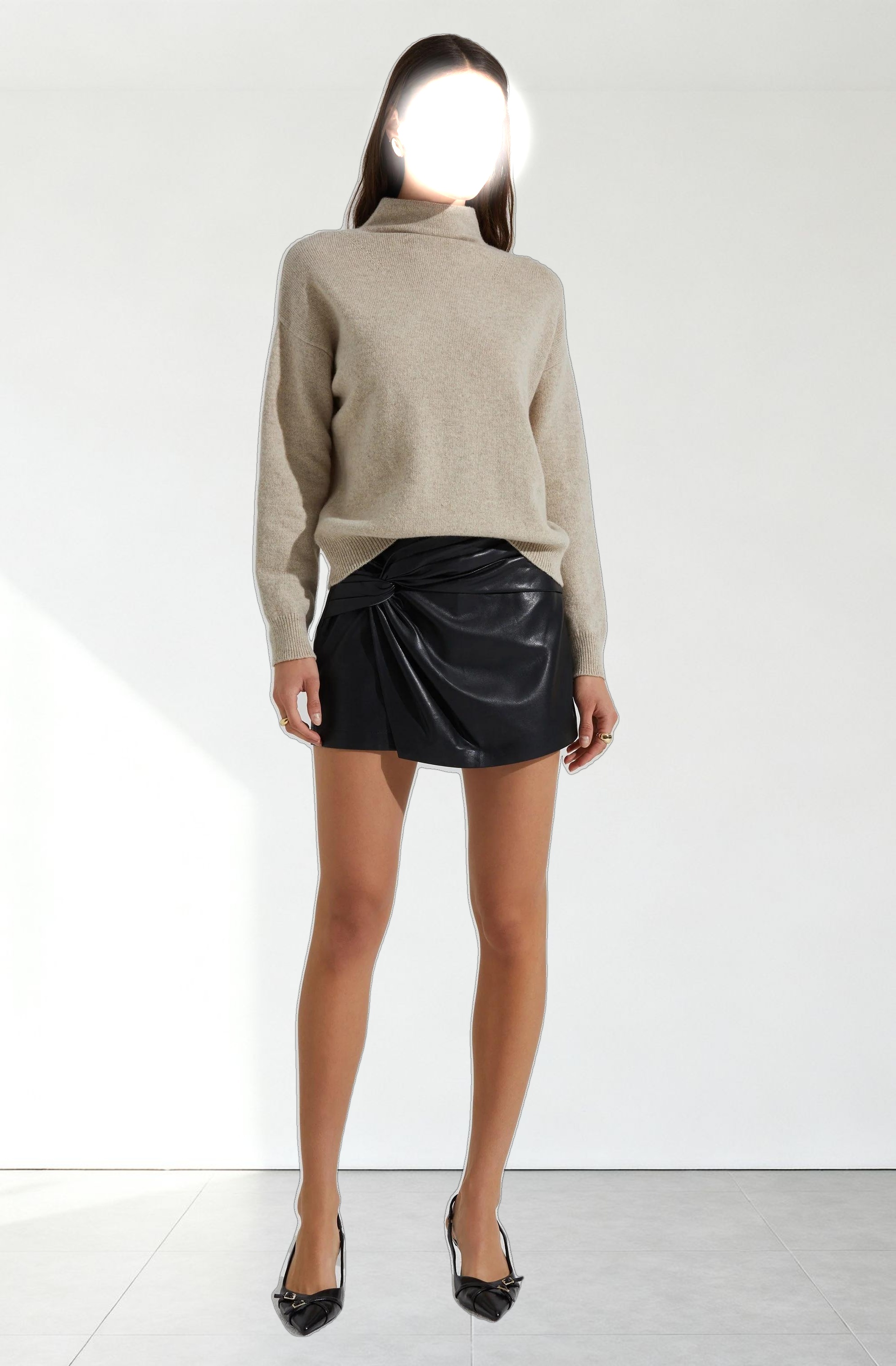Adley Mock Neck Wool Sweater
