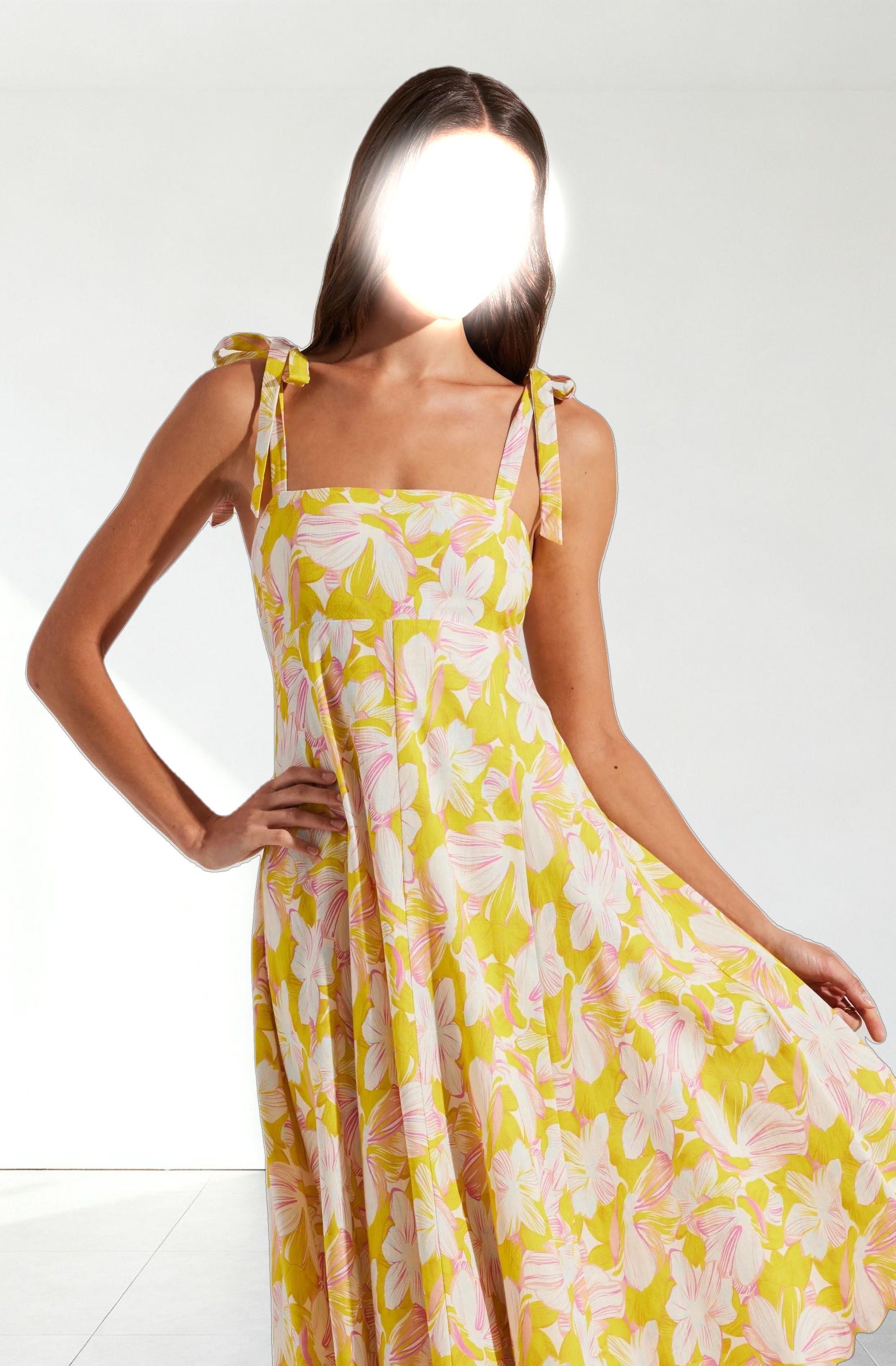 Shiann Patchwork Print Midi Dress